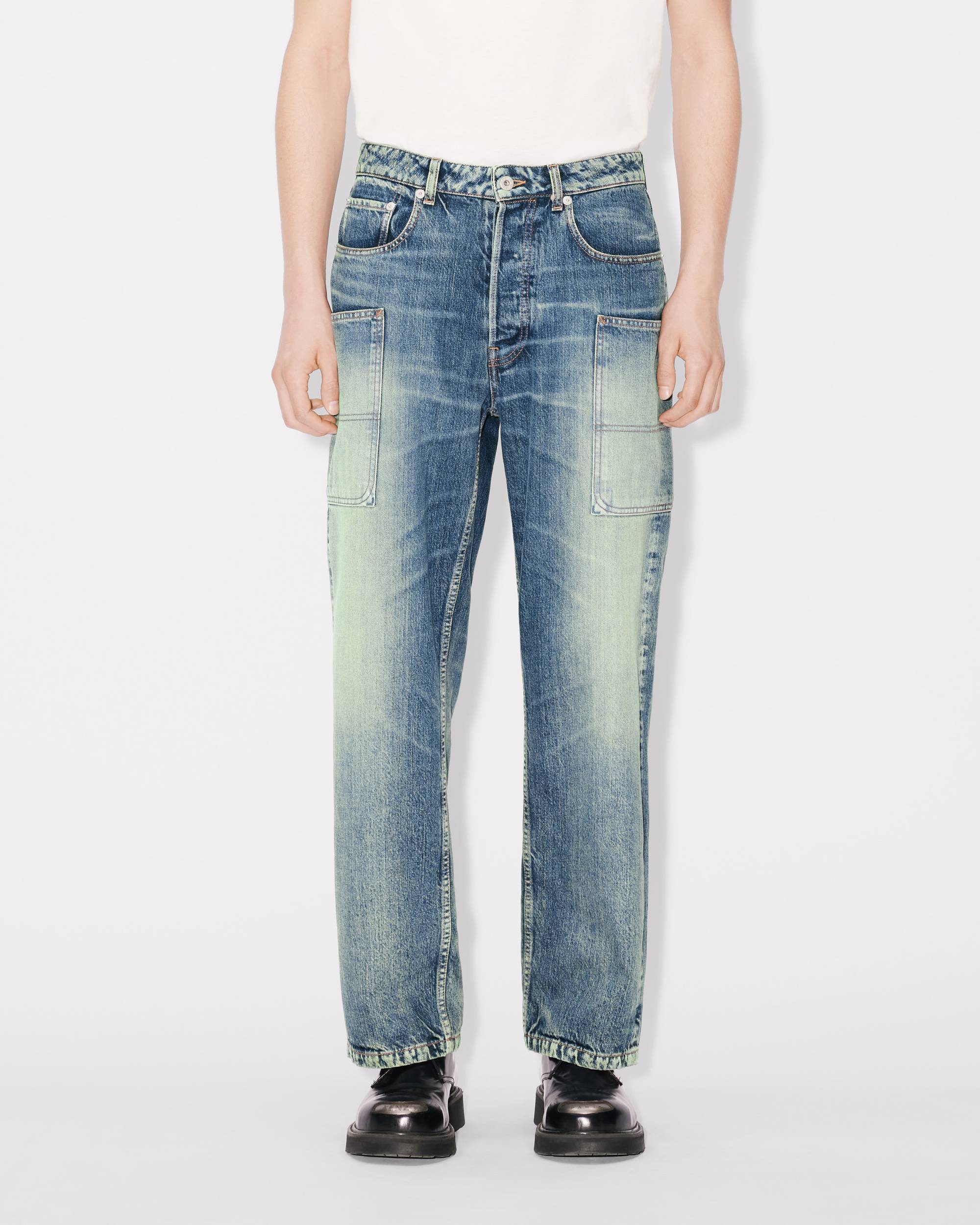 CARGO MONKEY FIT BLUE DENIM JEANS