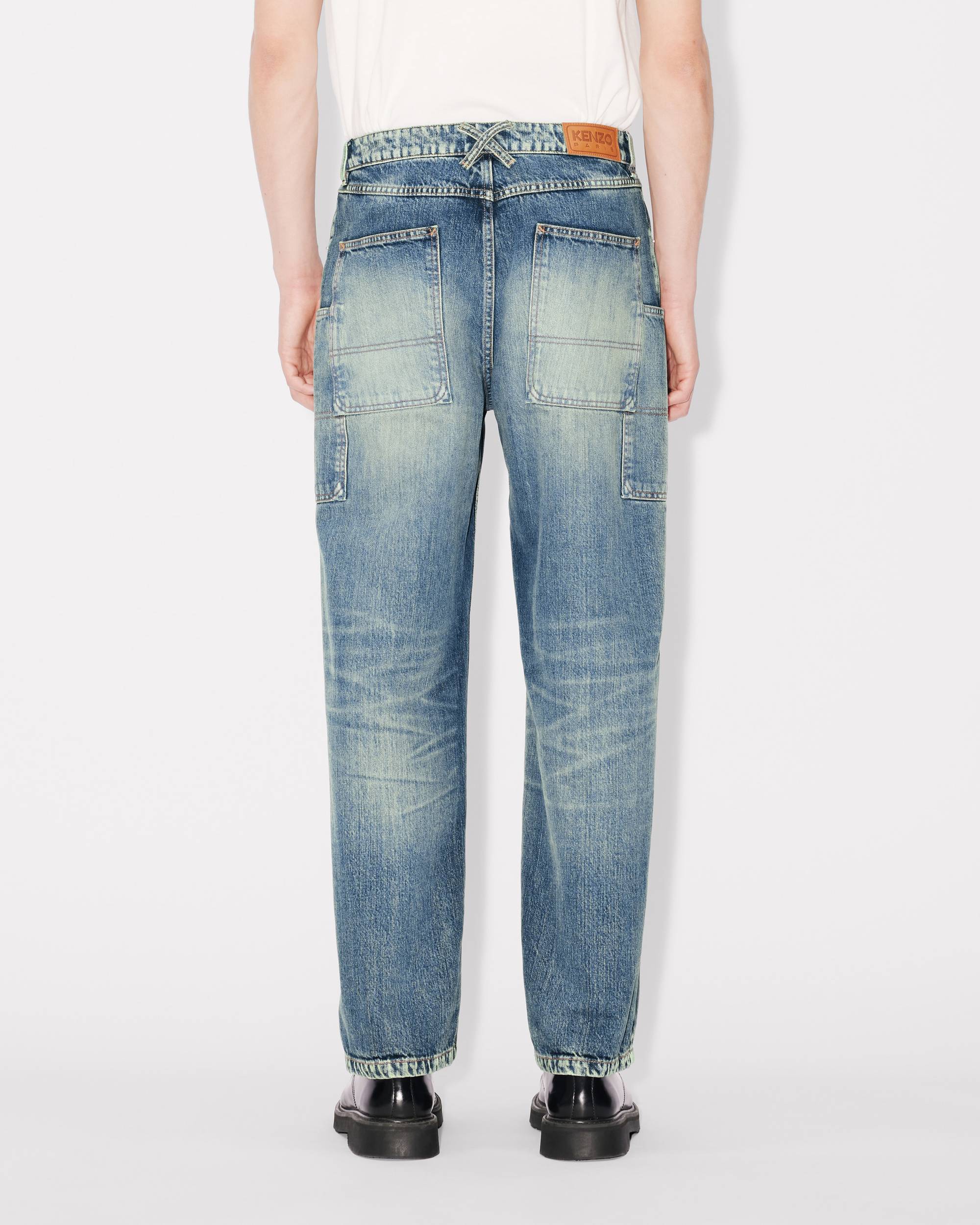 CARGO MONKEY FIT BLUE DENIM JEANS
