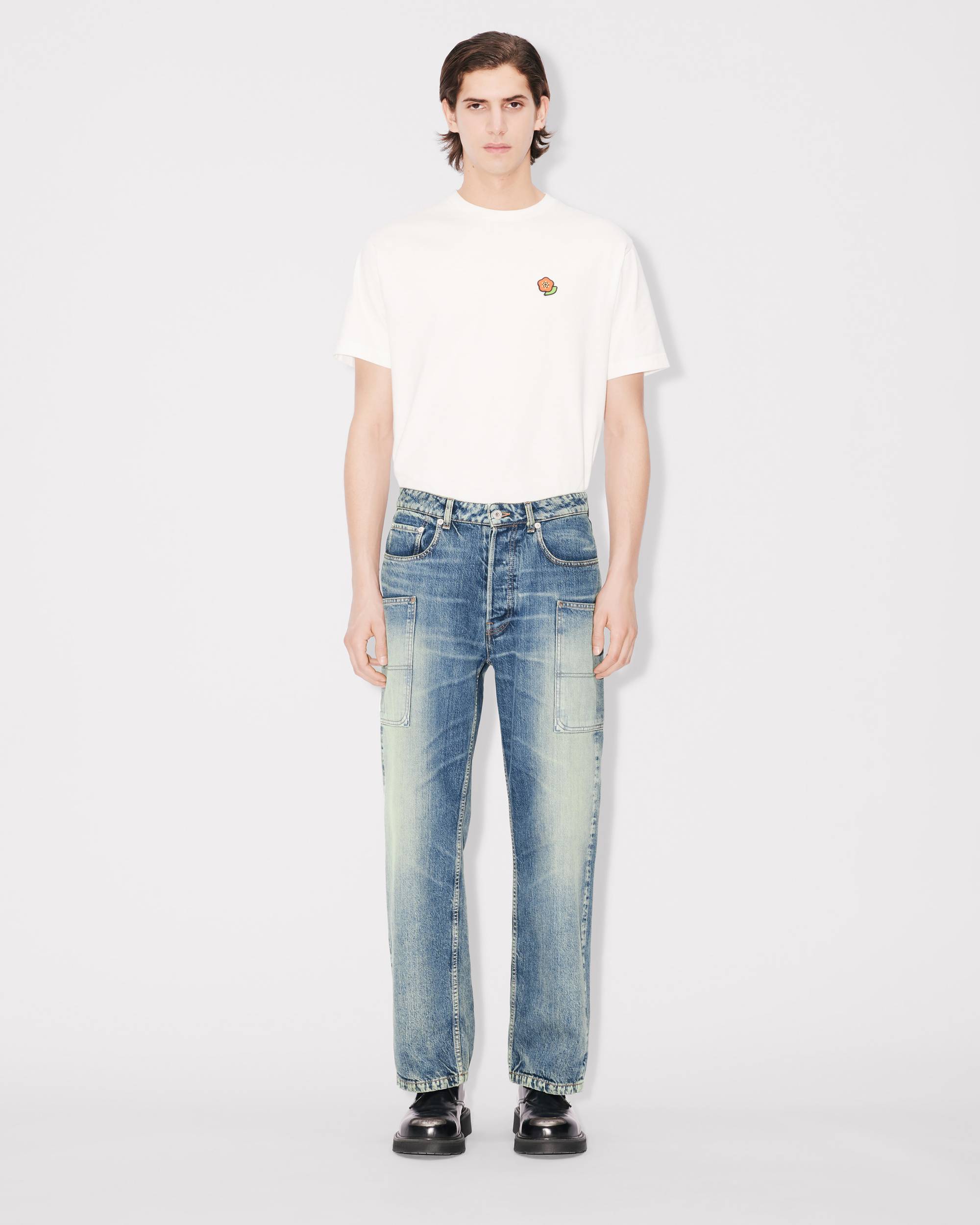 CARGO MONKEY FIT BLUE DENIM JEANS