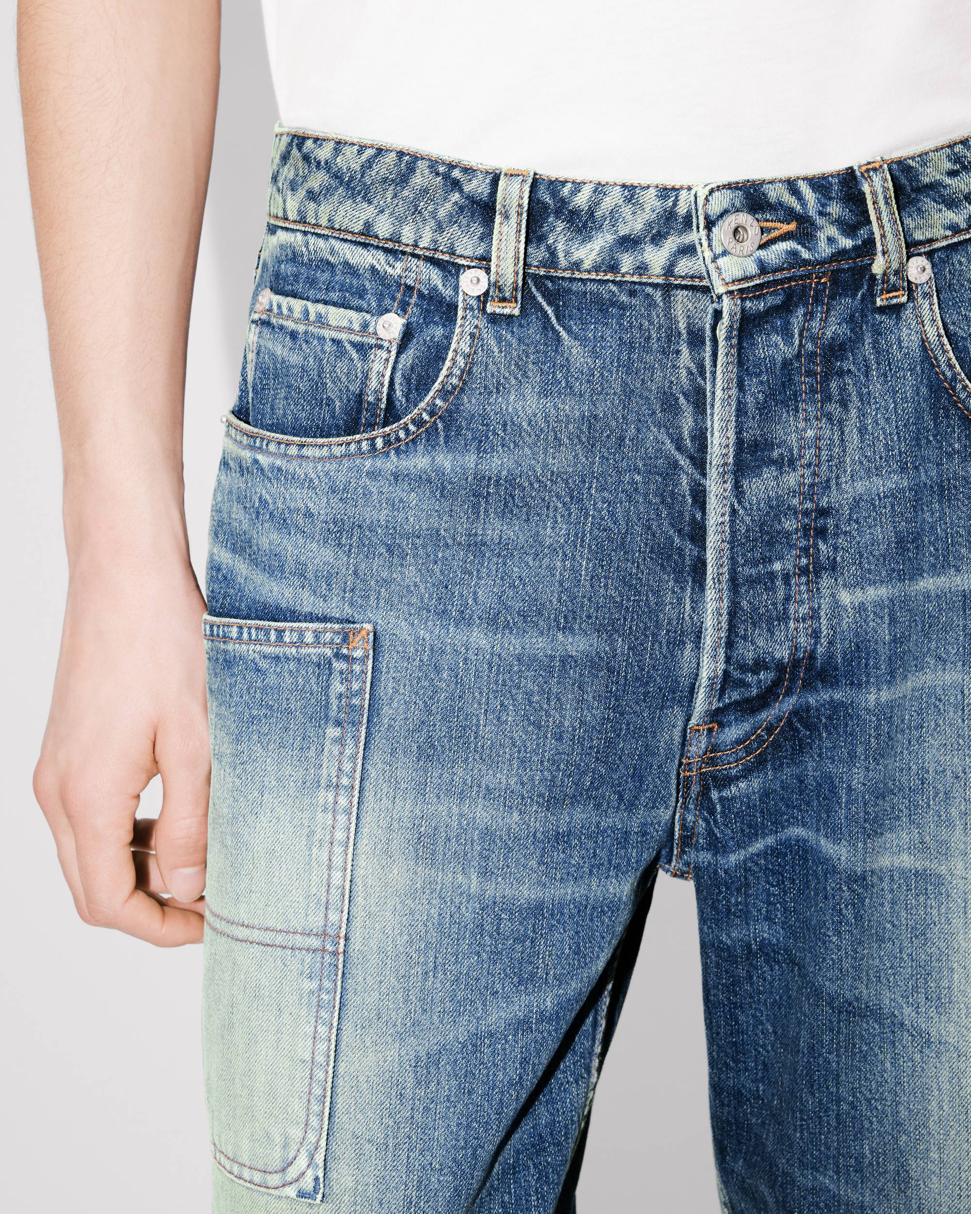 CARGO MONKEY FIT BLUE DENIM JEANS