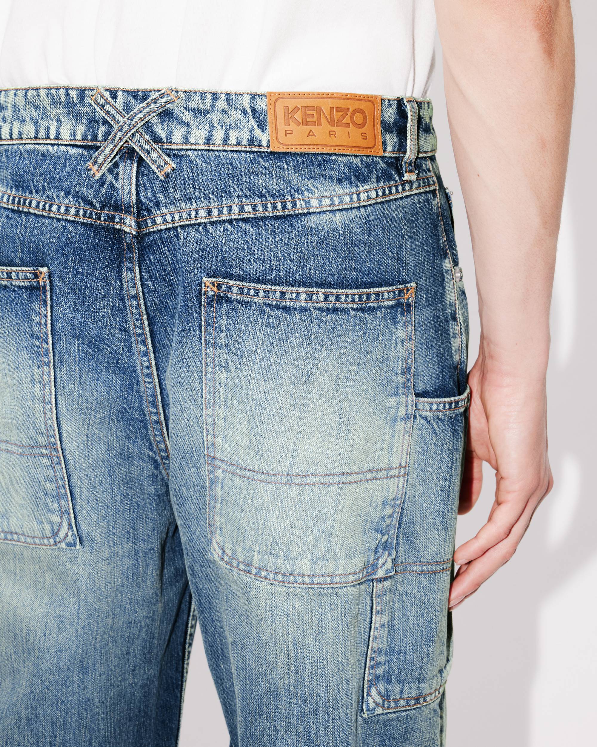 CARGO MONKEY FIT BLUE DENIM JEANS