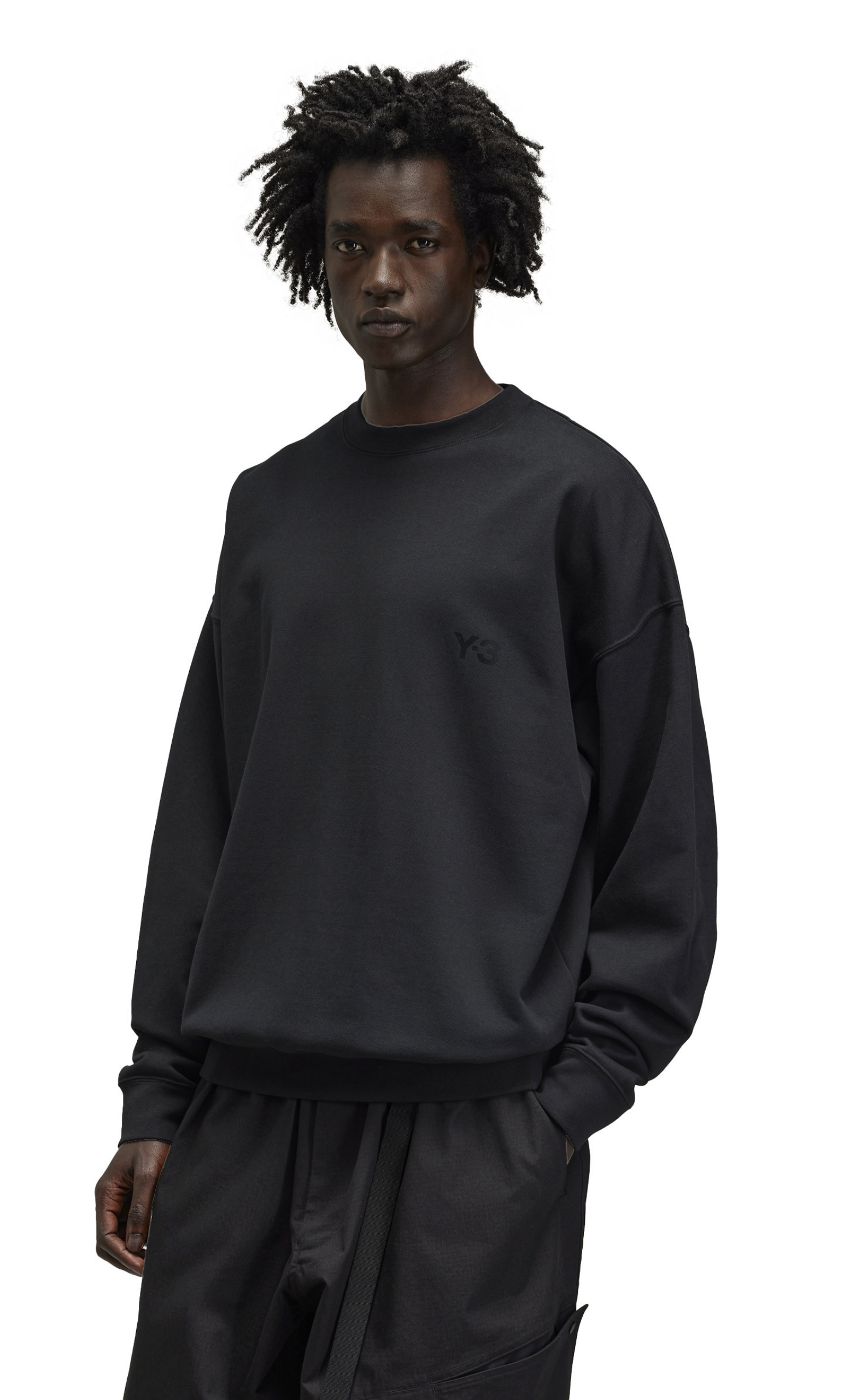 FRENCH TERRY BLACK CREWNECK