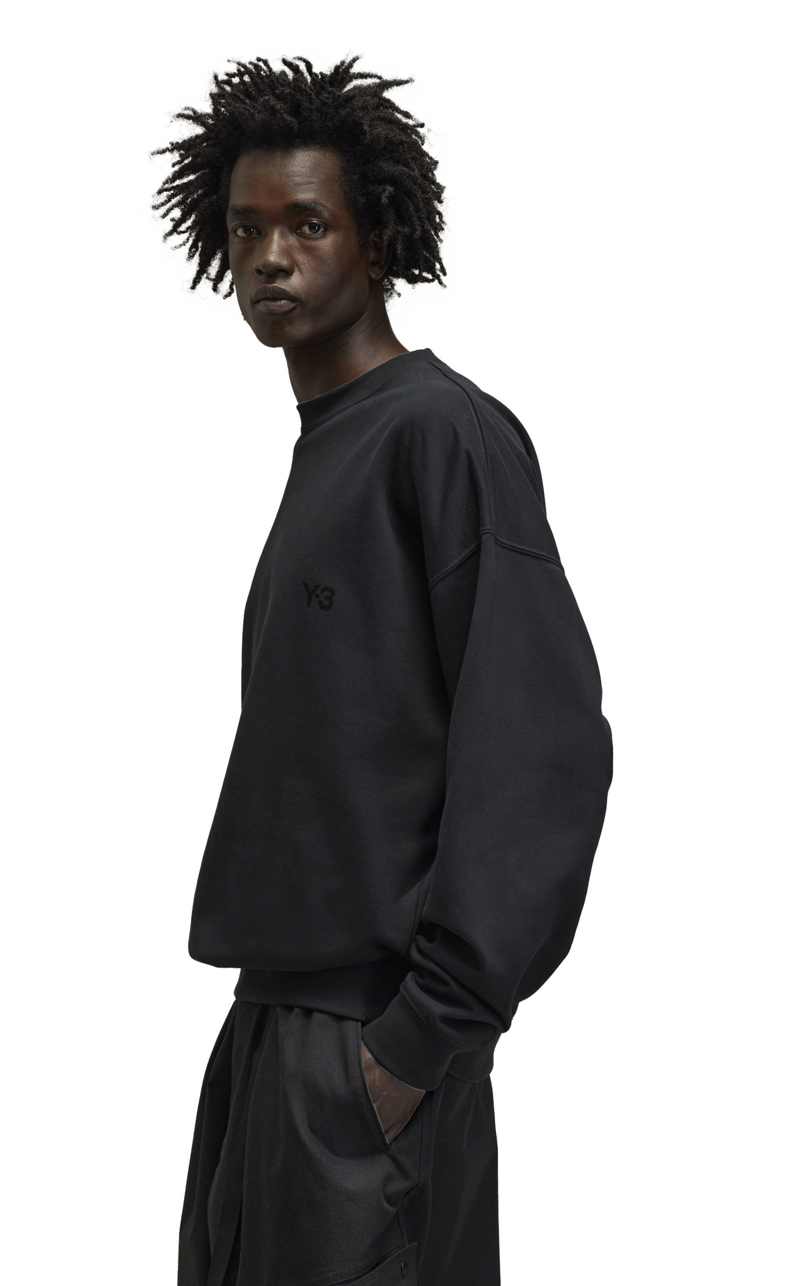 FRENCH TERRY BLACK CREWNECK