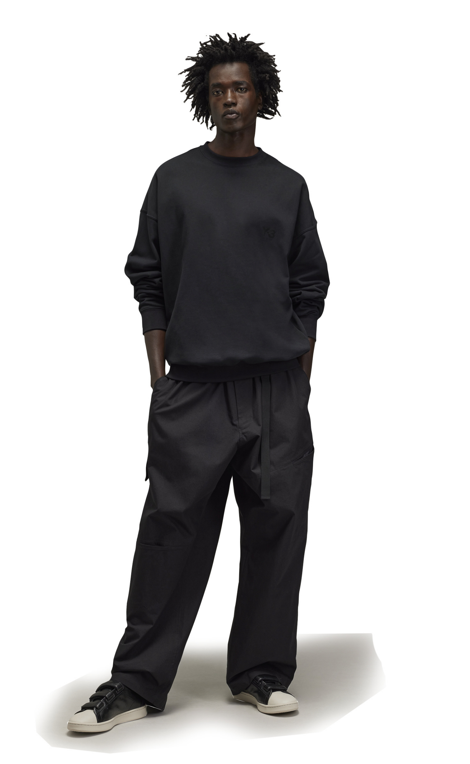 FRENCH TERRY BLACK CREWNECK