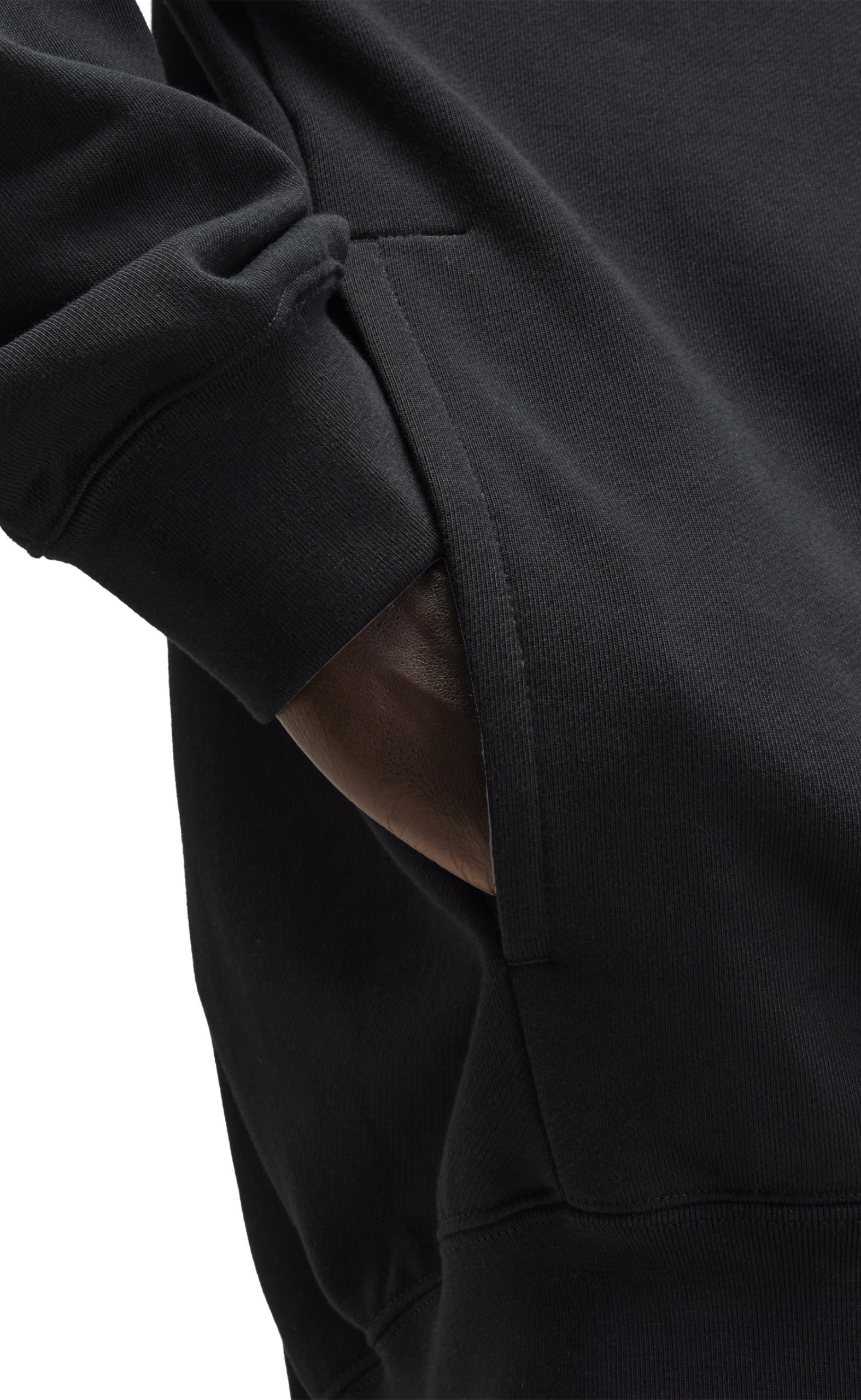 FRENCH TERRY BLACK HOODIE