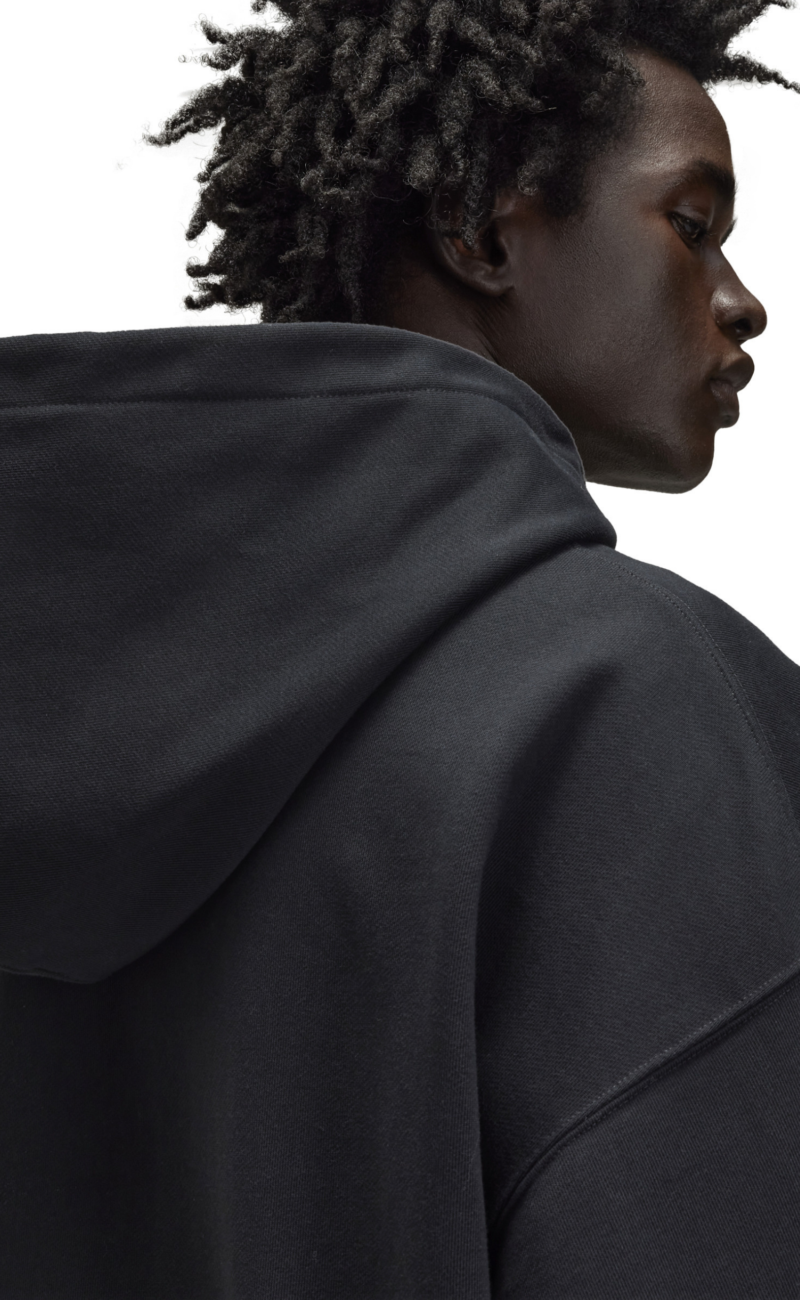 FRENCH TERRY BLACK HOODIE