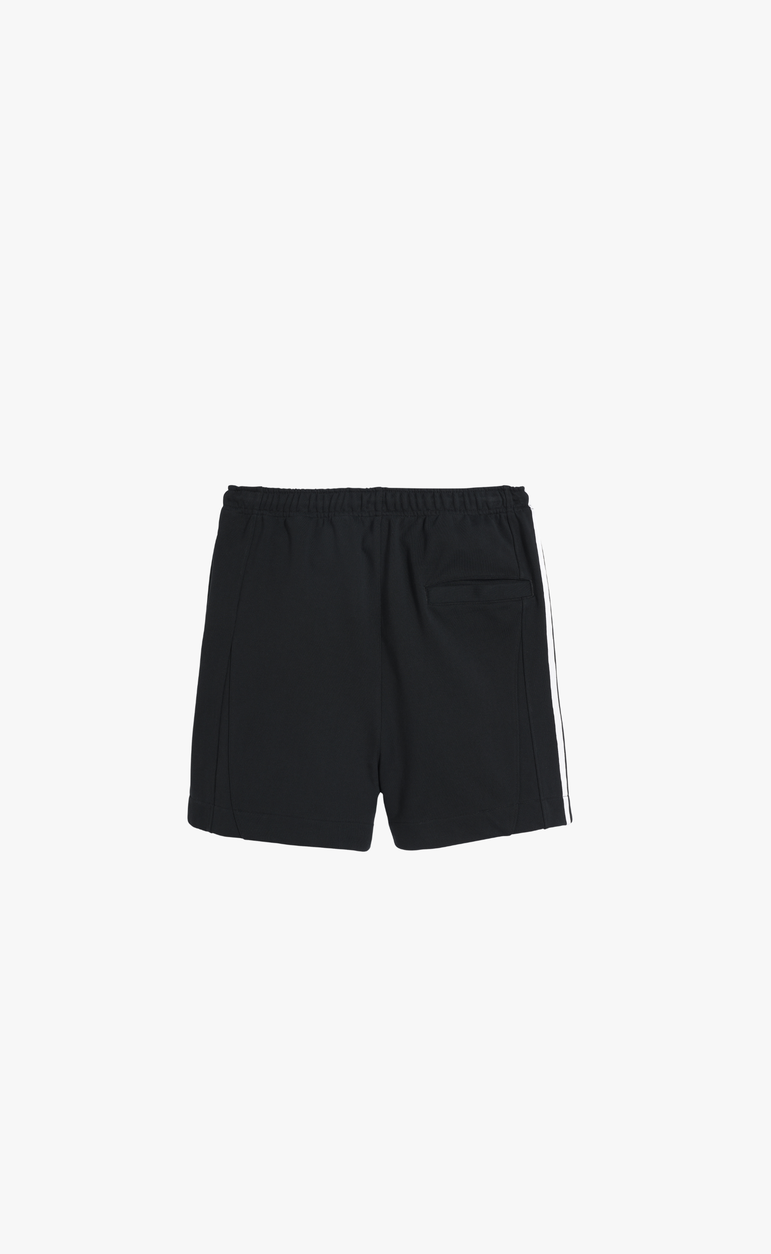 FRENCH TERRY CUTLINE BLACK SHORTS