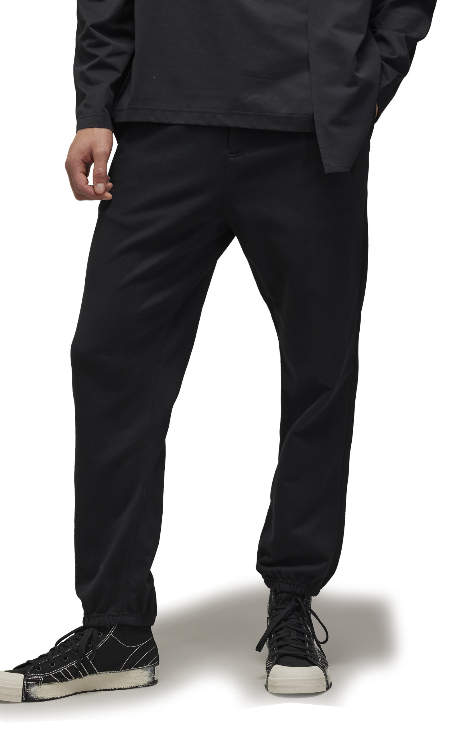 FRENCH TERRY TRACK BLACK SWEATPANTS