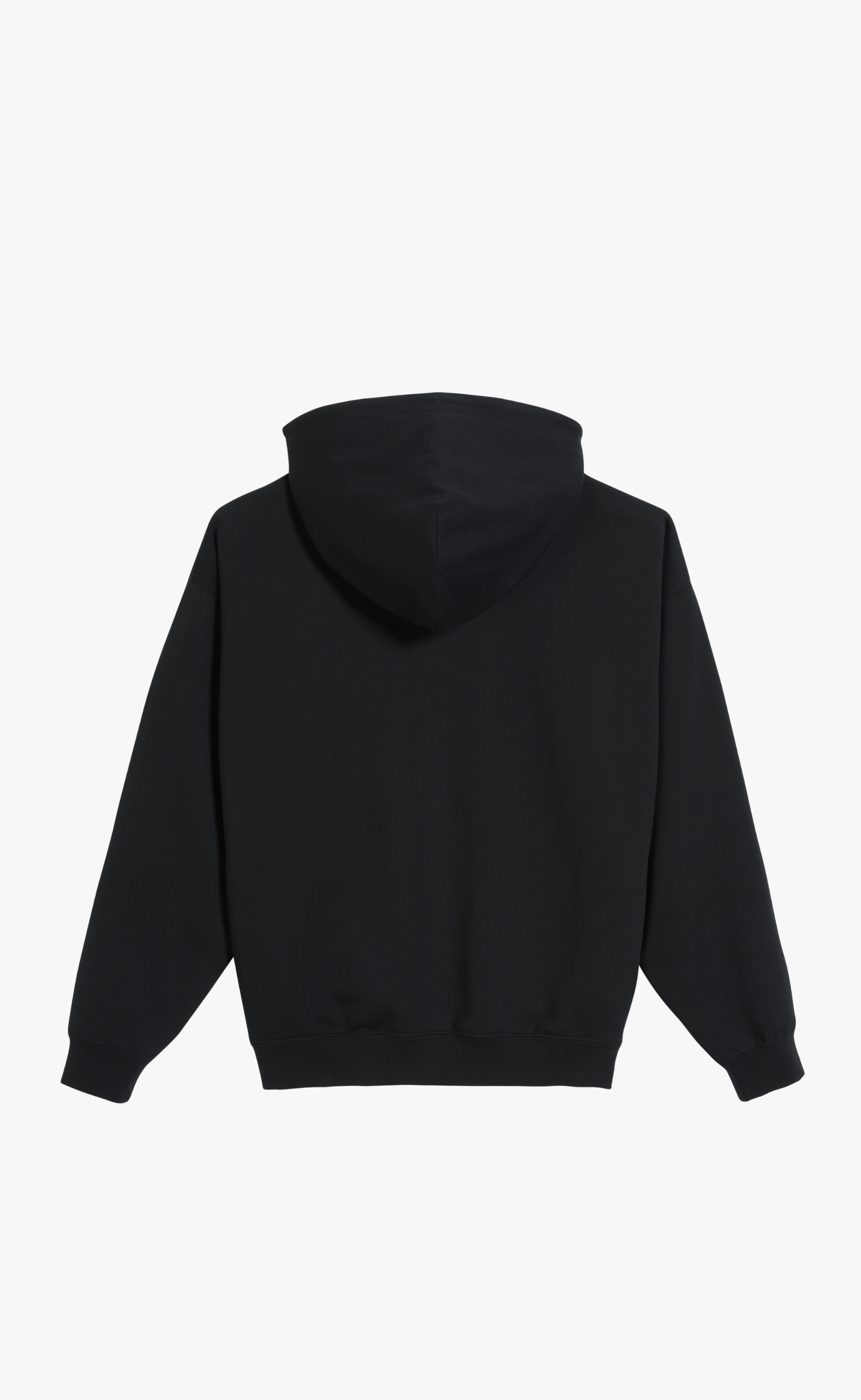 FRENCH TERRY ZIP BLACK HOODIE
