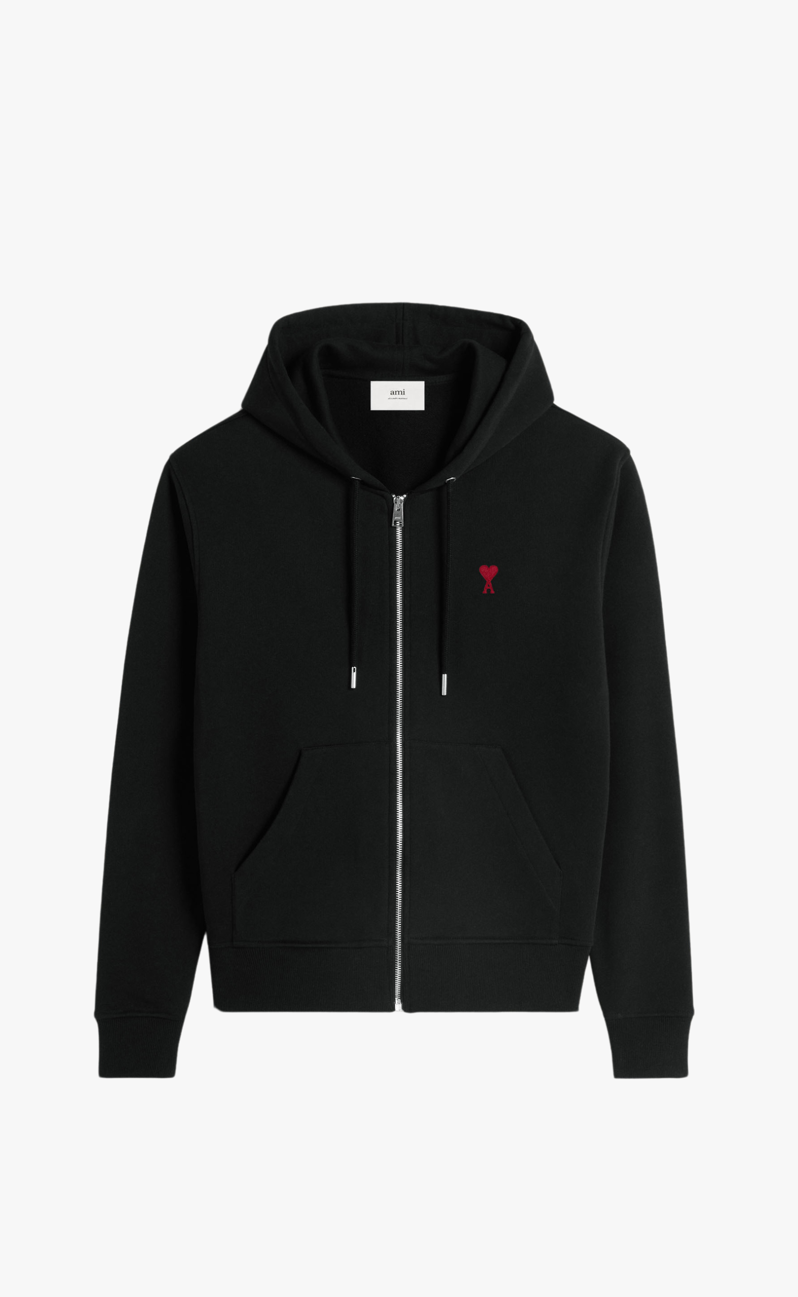 FRIEND OF THE HART ZIP BLACK HOODIE