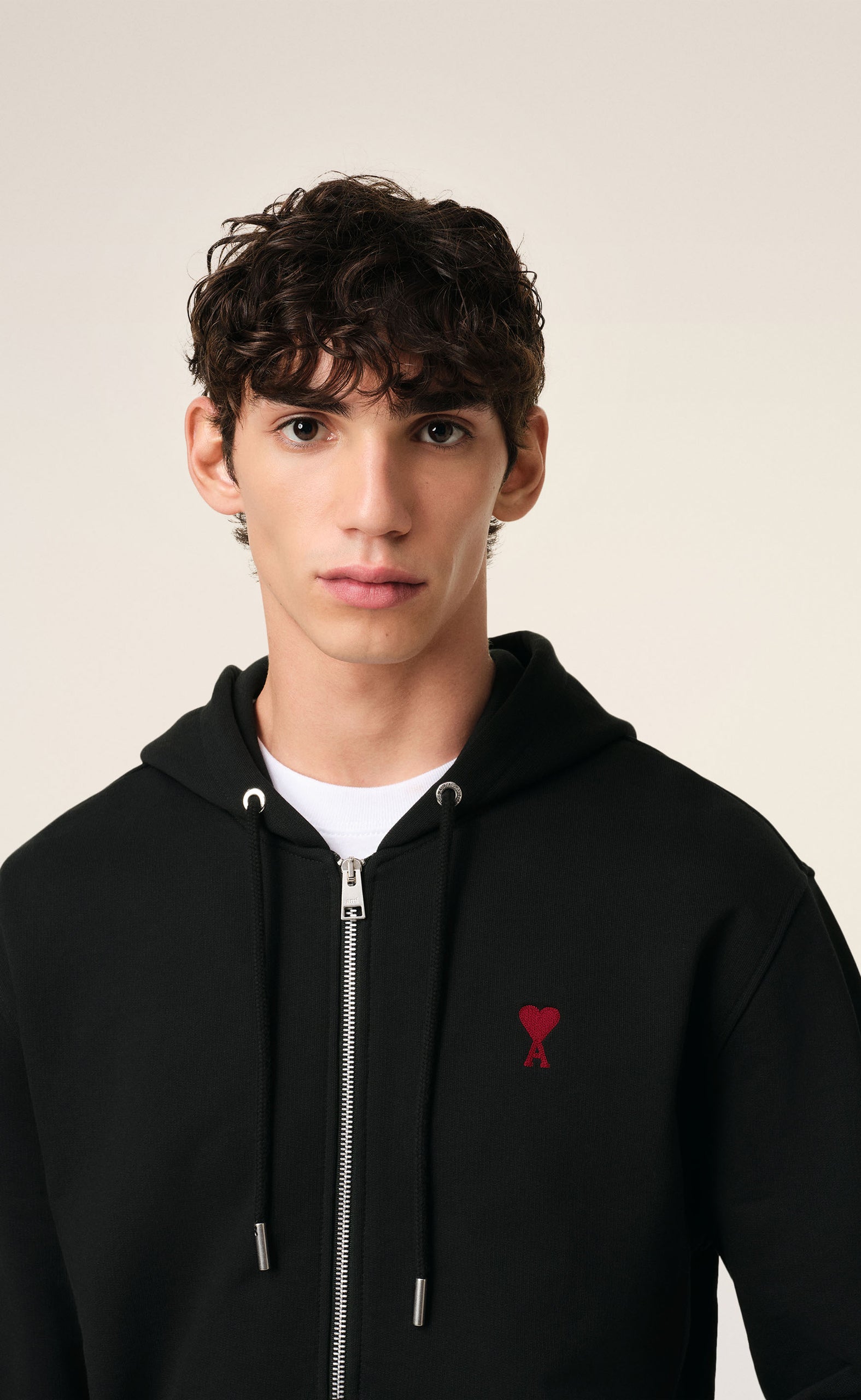 FRIEND OF THE HART ZIP BLACK HOODIE