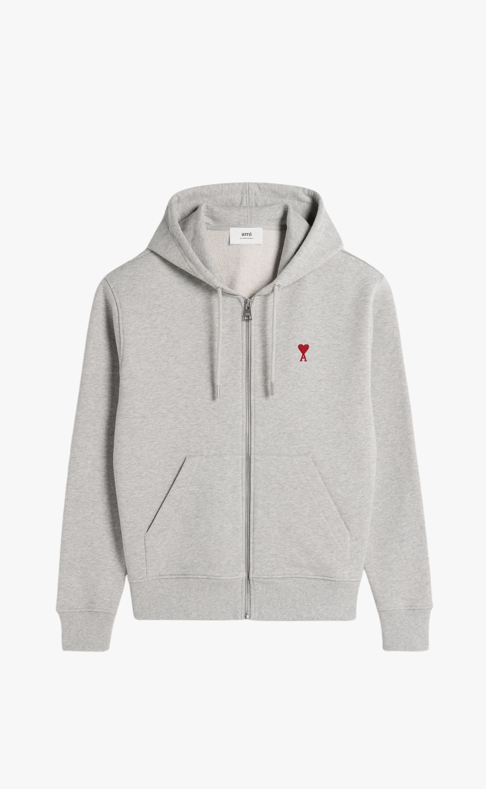 FRIEND OF THE HART ZIP HEATHER GREY HOODIE