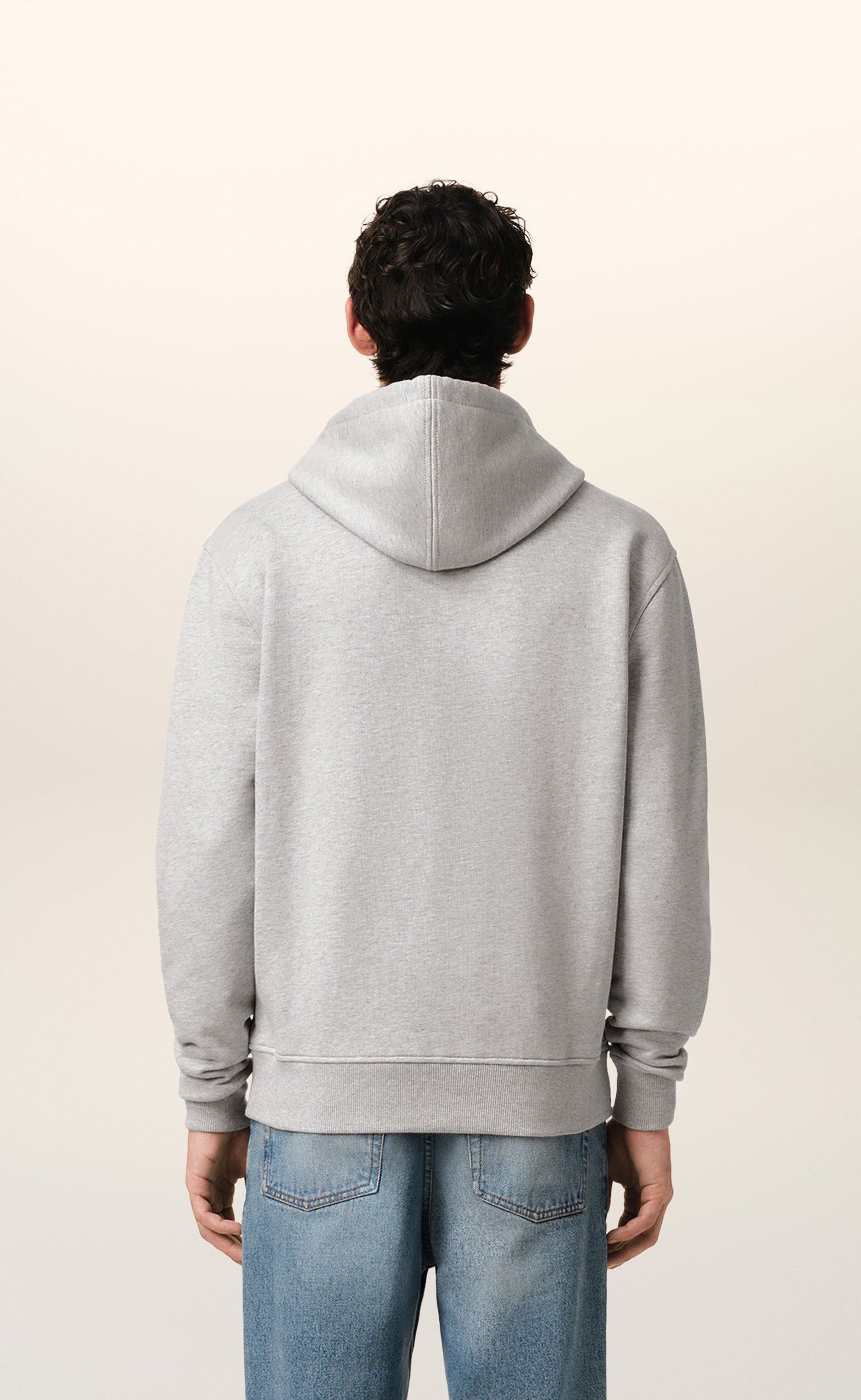 FRIEND OF THE HART ZIP HEATHER GREY HOODIE