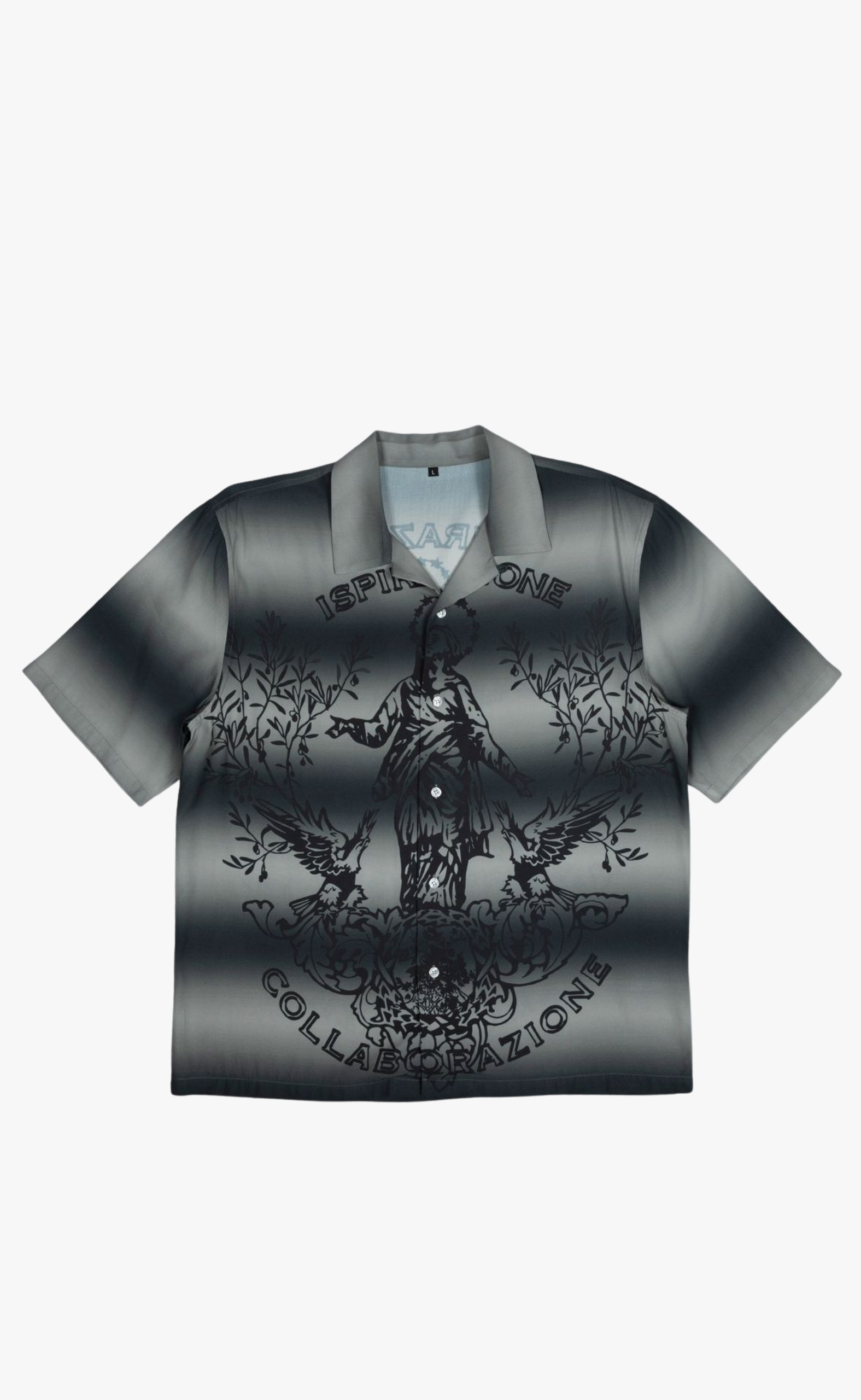 GIOVANNI BUTTON UP SILVER SHIRT
