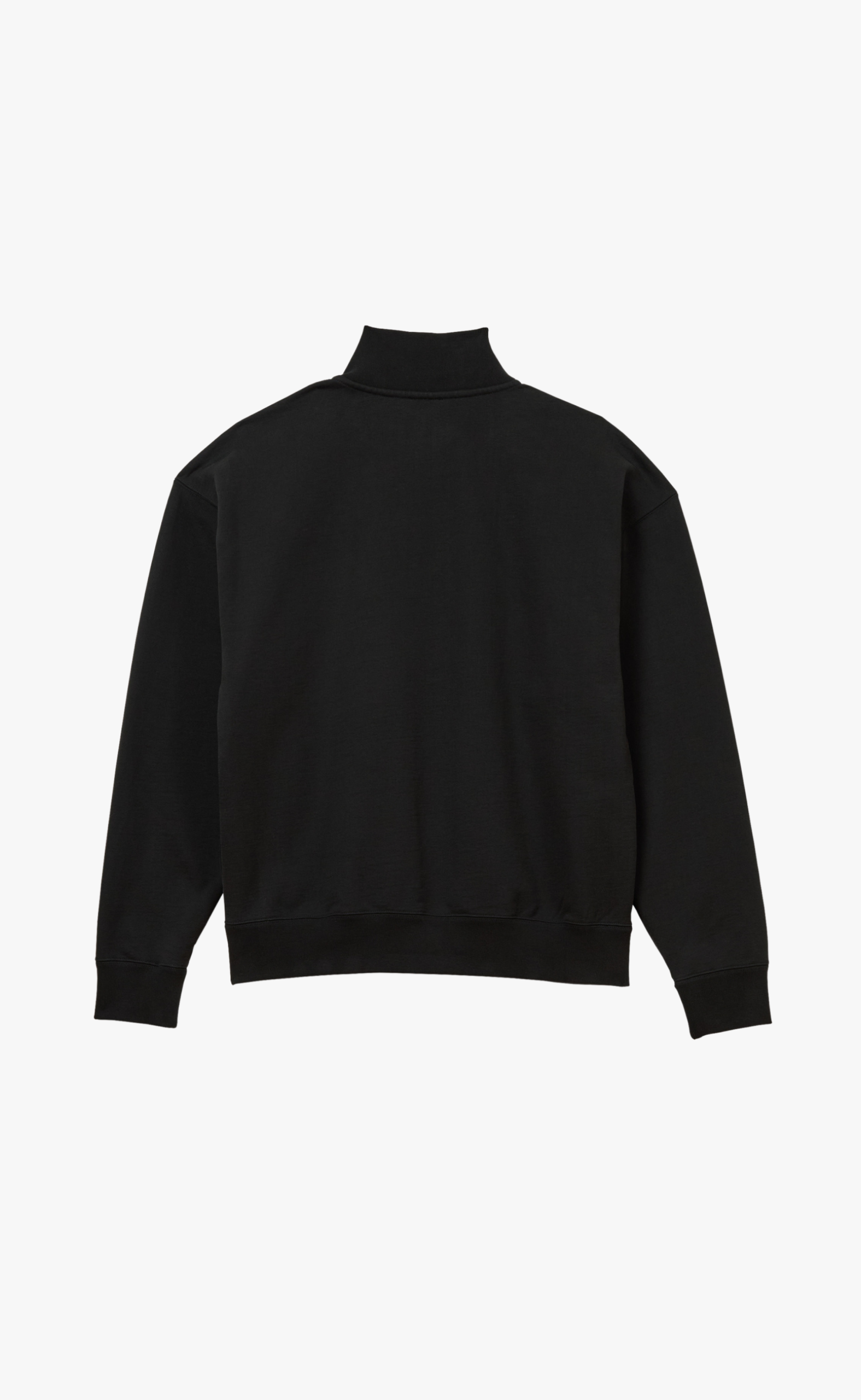 GOTS BOKE FLOWER 2.0 EMBROIDERED BLACK QUARTER ZIP