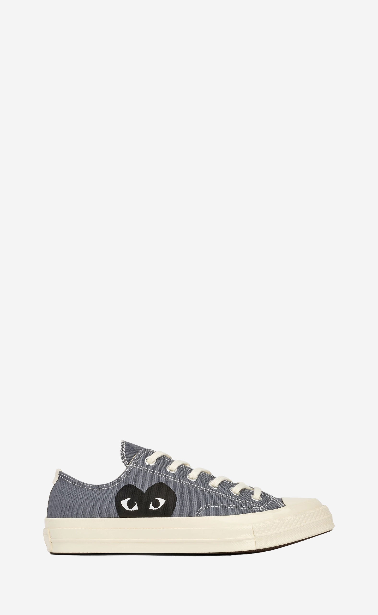 GREY PLAY COMME DES GARÇONS X CONVERSE BLACK HEART CHUCK TAYLOR ALL STAR 70 LOW