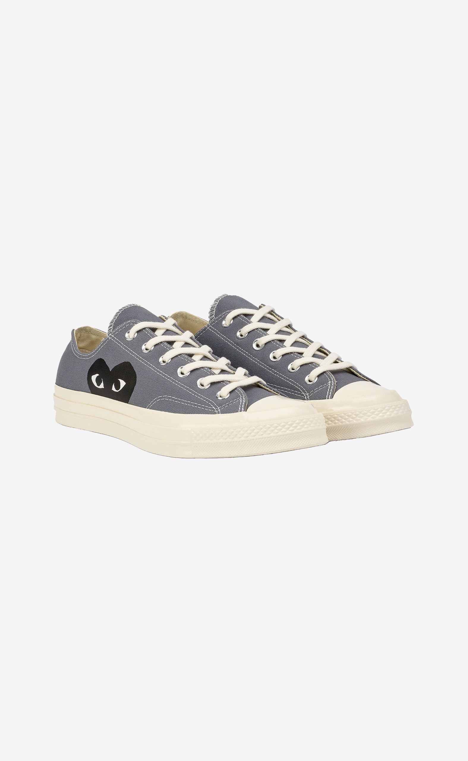 GREY PLAY COMME DES GARÇONS X CONVERSE BLACK HEART CHUCK TAYLOR ALL STAR 70 LOW