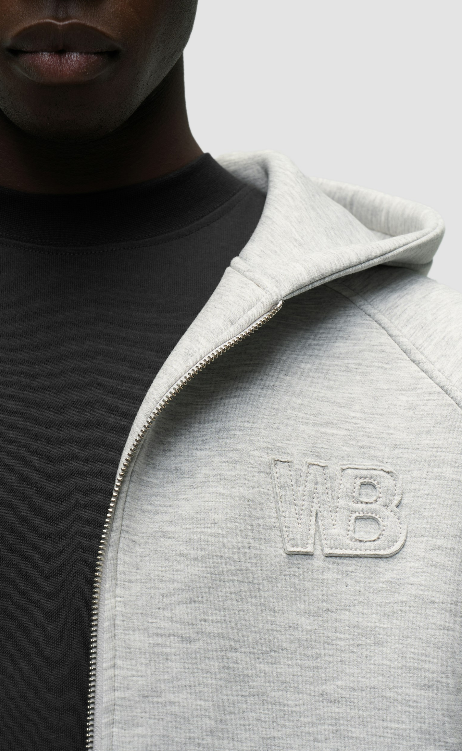 GRUVEN V2 ZIP GRAY MELANGE HOODIE