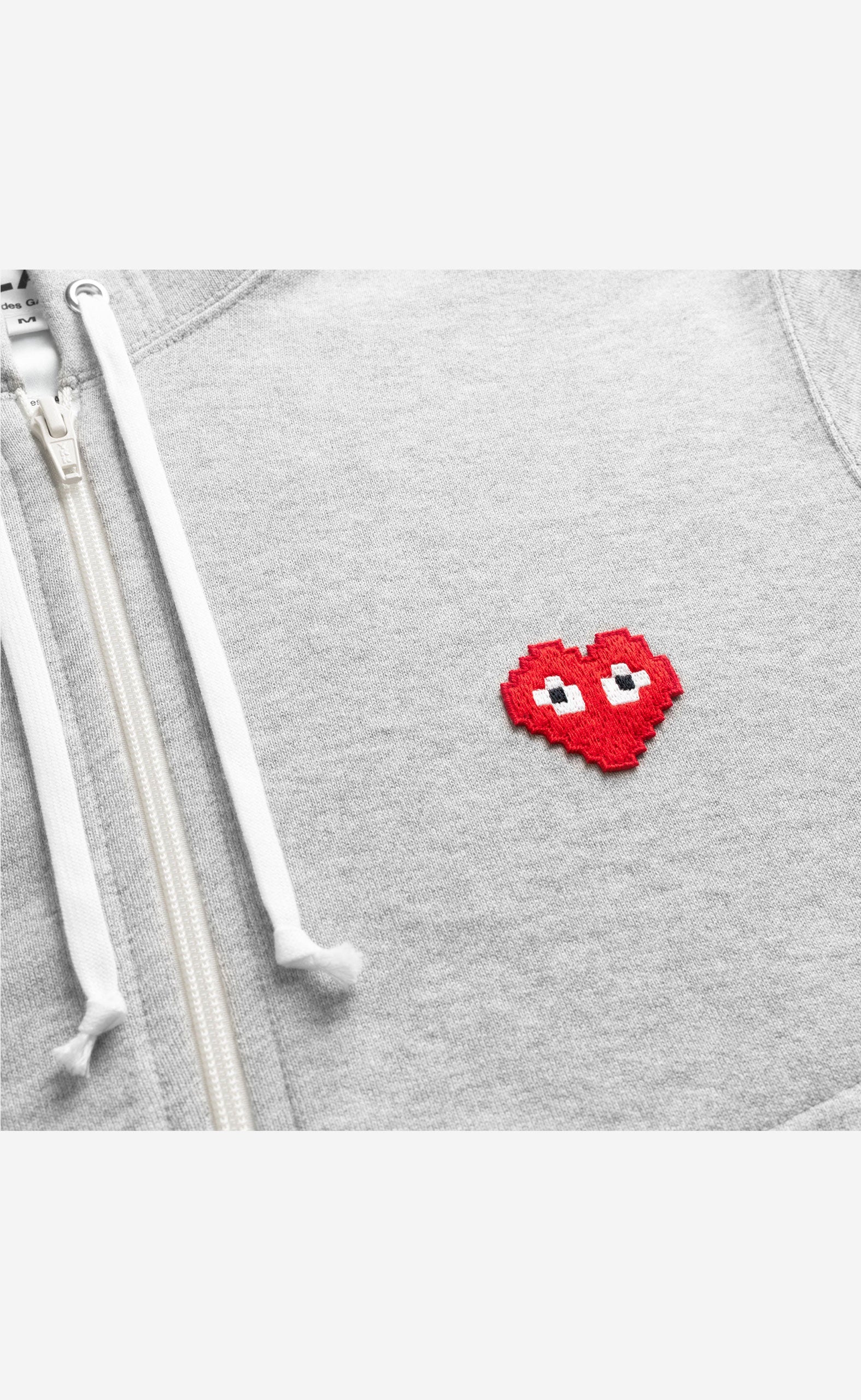 Grey Play Comme des Garçons x the Artist Invader Hooded Sweatshirt
