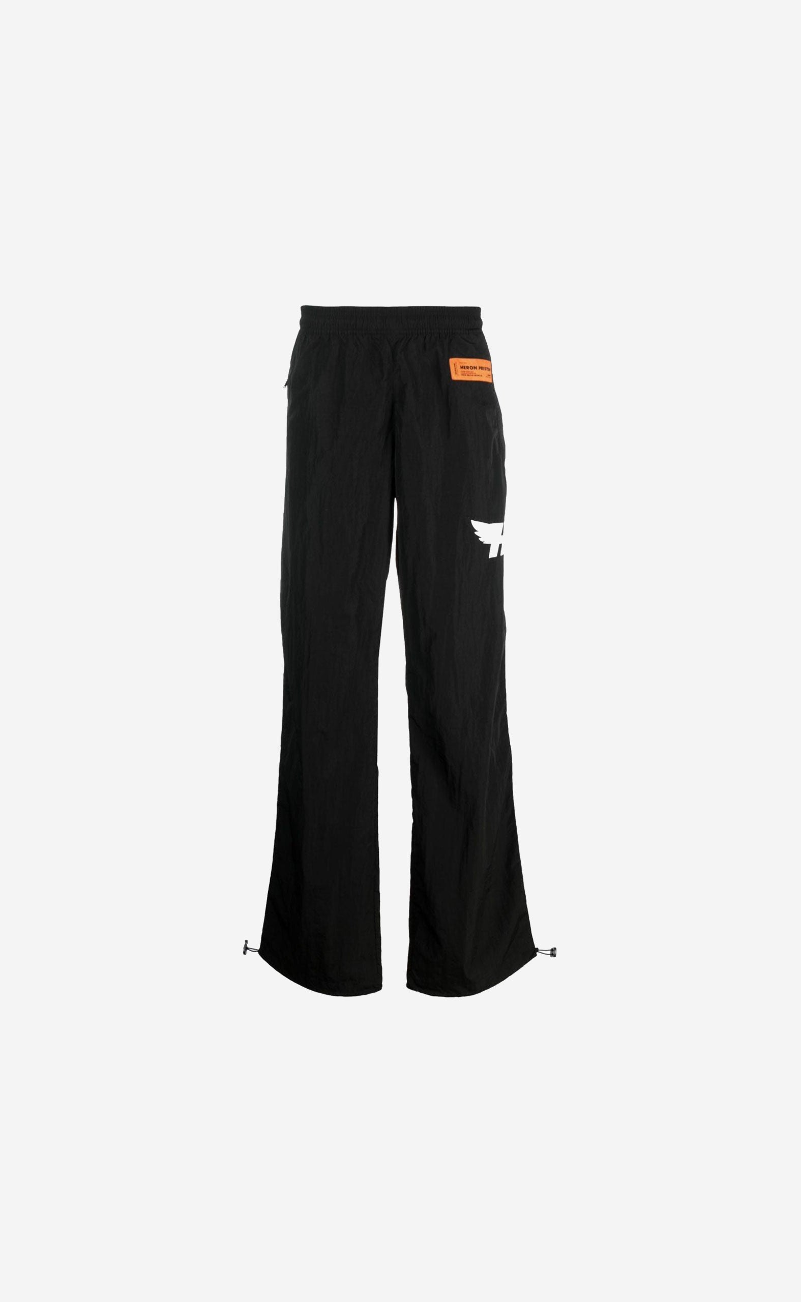 HP FLY NYLON TRACKPANTS BLACK WHITE