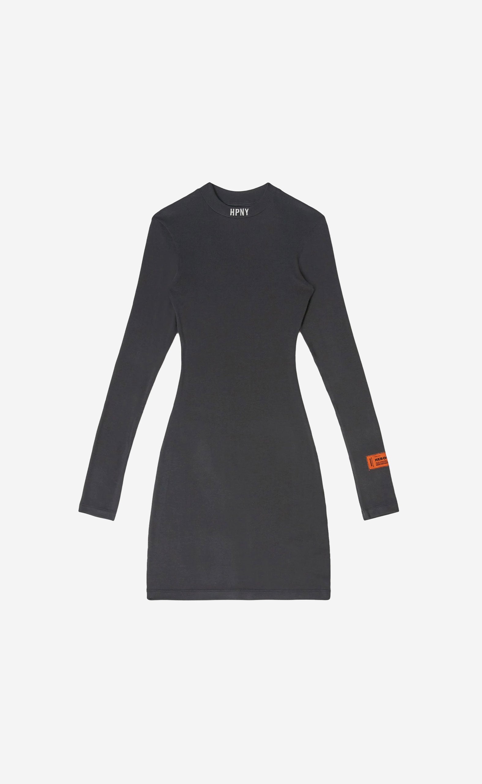 HPNY EMB LS DRESS BLACK WHITE