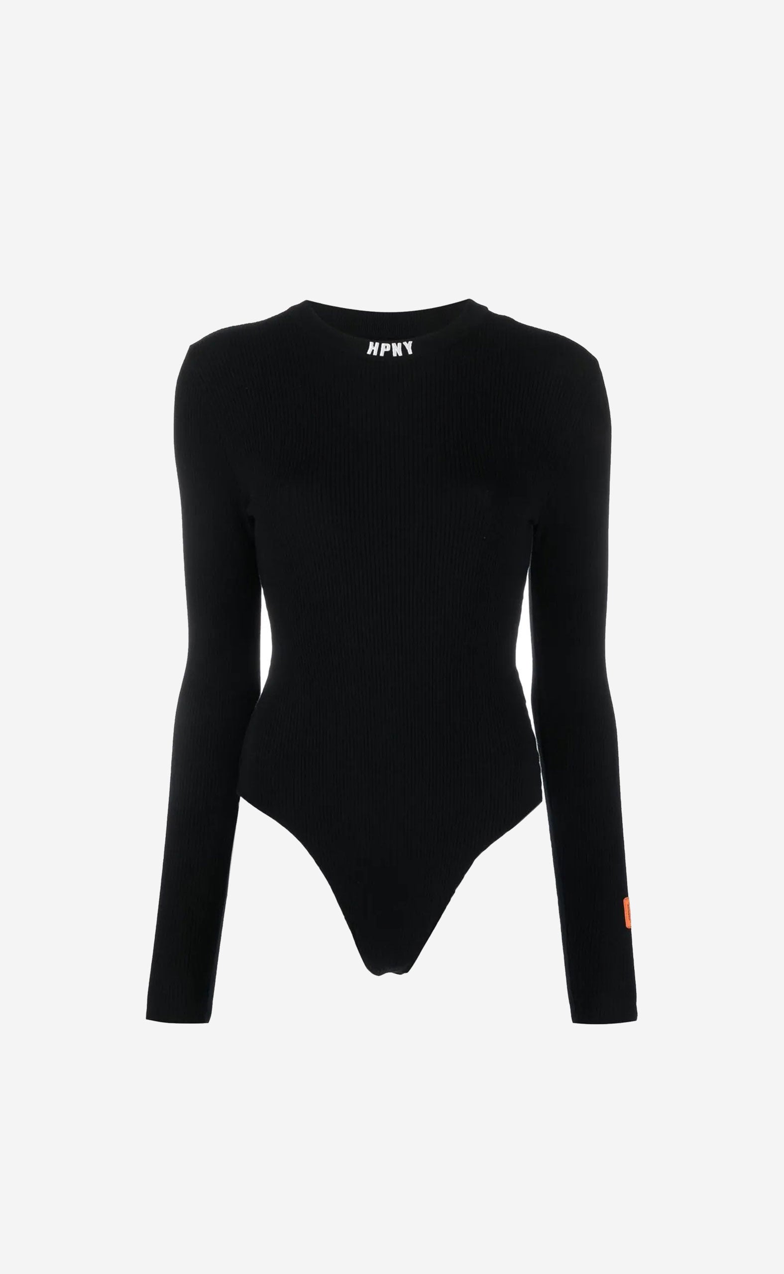 HPNY EMB LS KNIT BODY BLACK WHITE