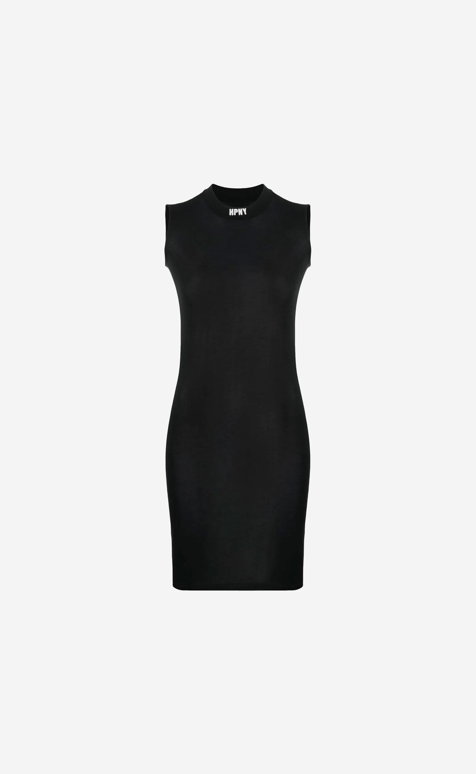 HPNY EMB VISCOSE SL DRESS BLACK WHITE