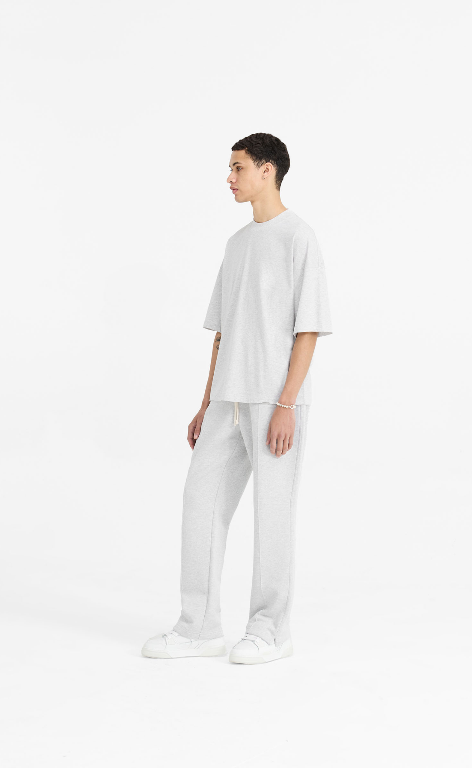 INITIAL ICE GREY MARL SWEATPANTS