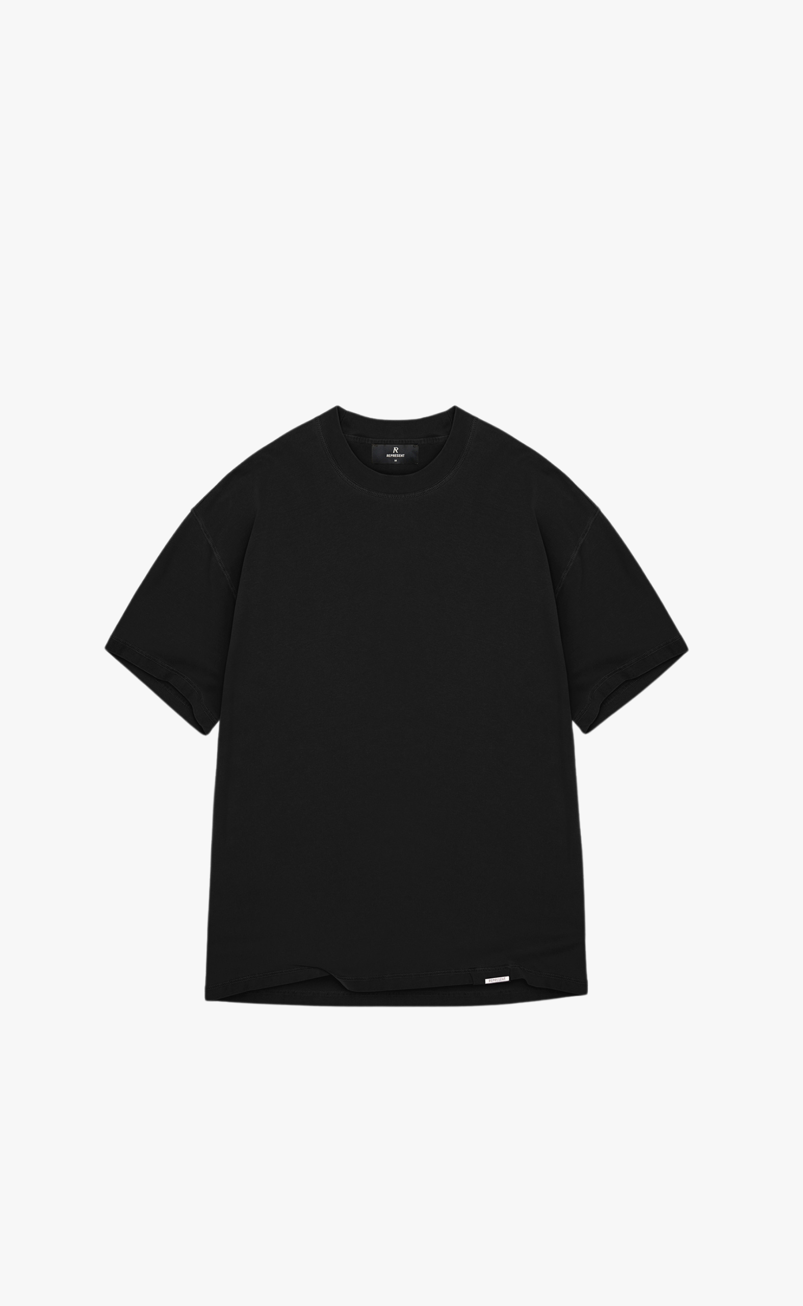 INITIAL OVERSIZED BLACK T-SHIRT