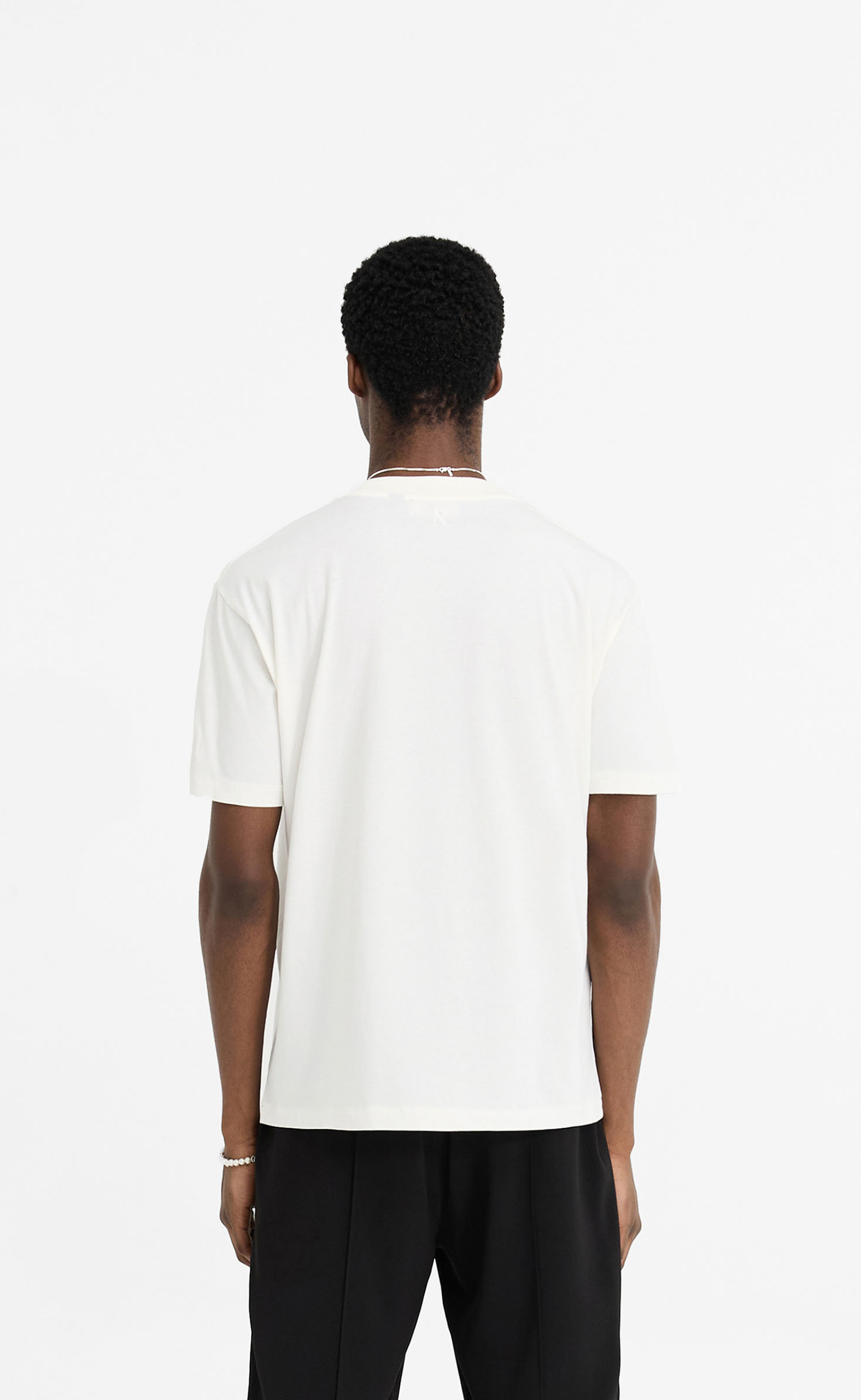 INITIAL OVERSIZED FLAT WIHTE T-SHIRT