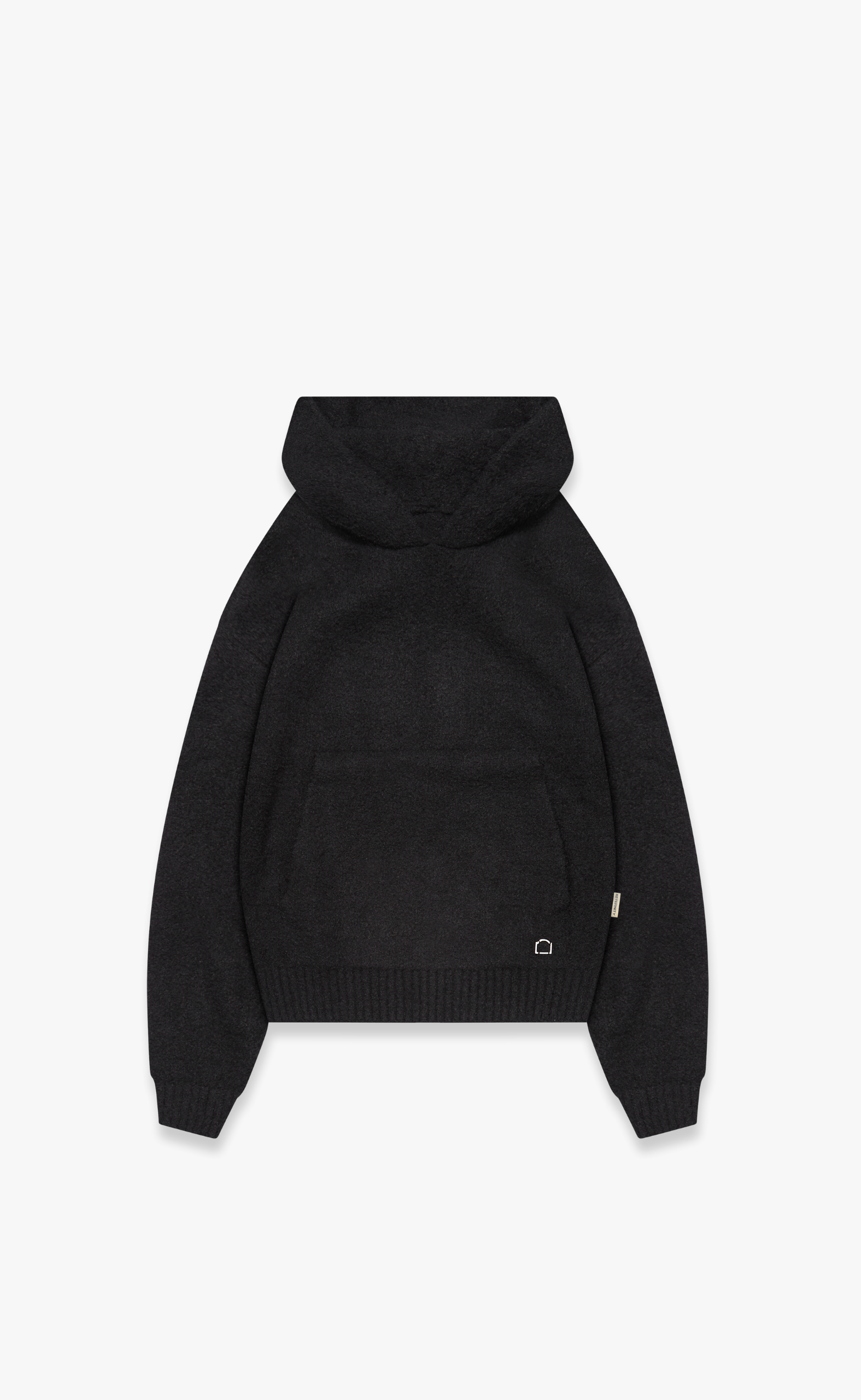 IRIS KNIT BLACK HOODIE