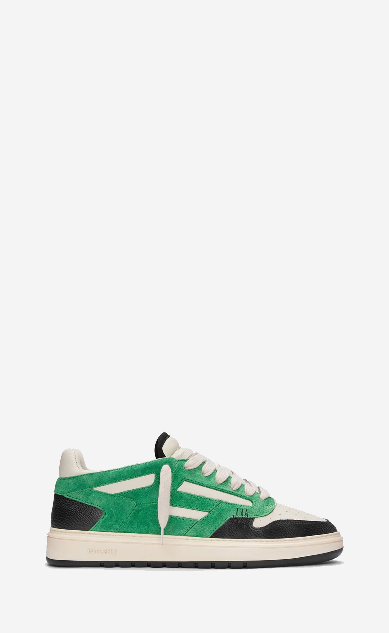 ISLAND GREEN VINTAGE WHITE BLACK REPTOR SNEAKERS