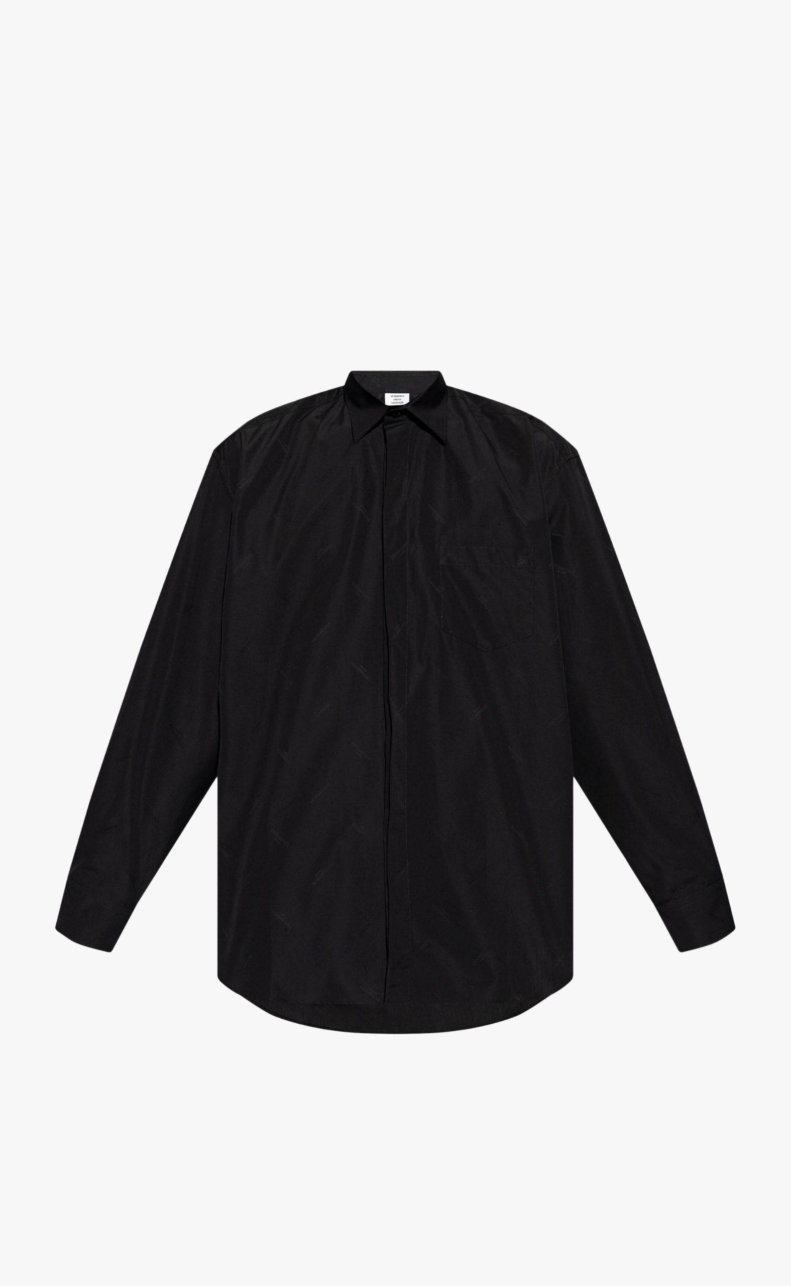 JACQUARD MONOGRAM CLASSIC BLACK SHIRT