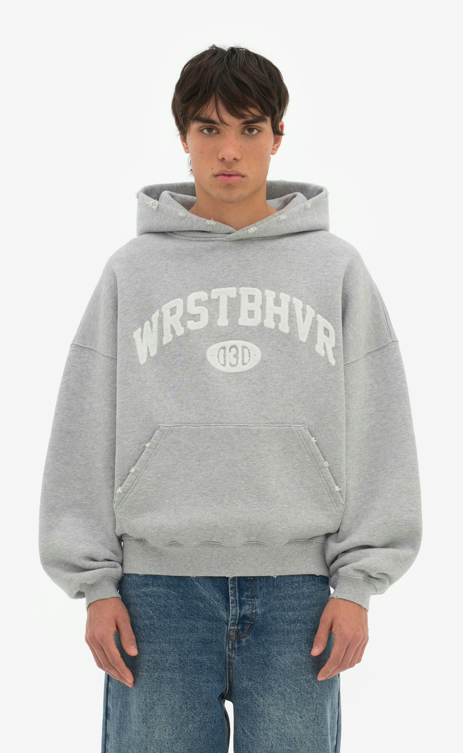 JESSE V2 GREY MELANGE HOODIE