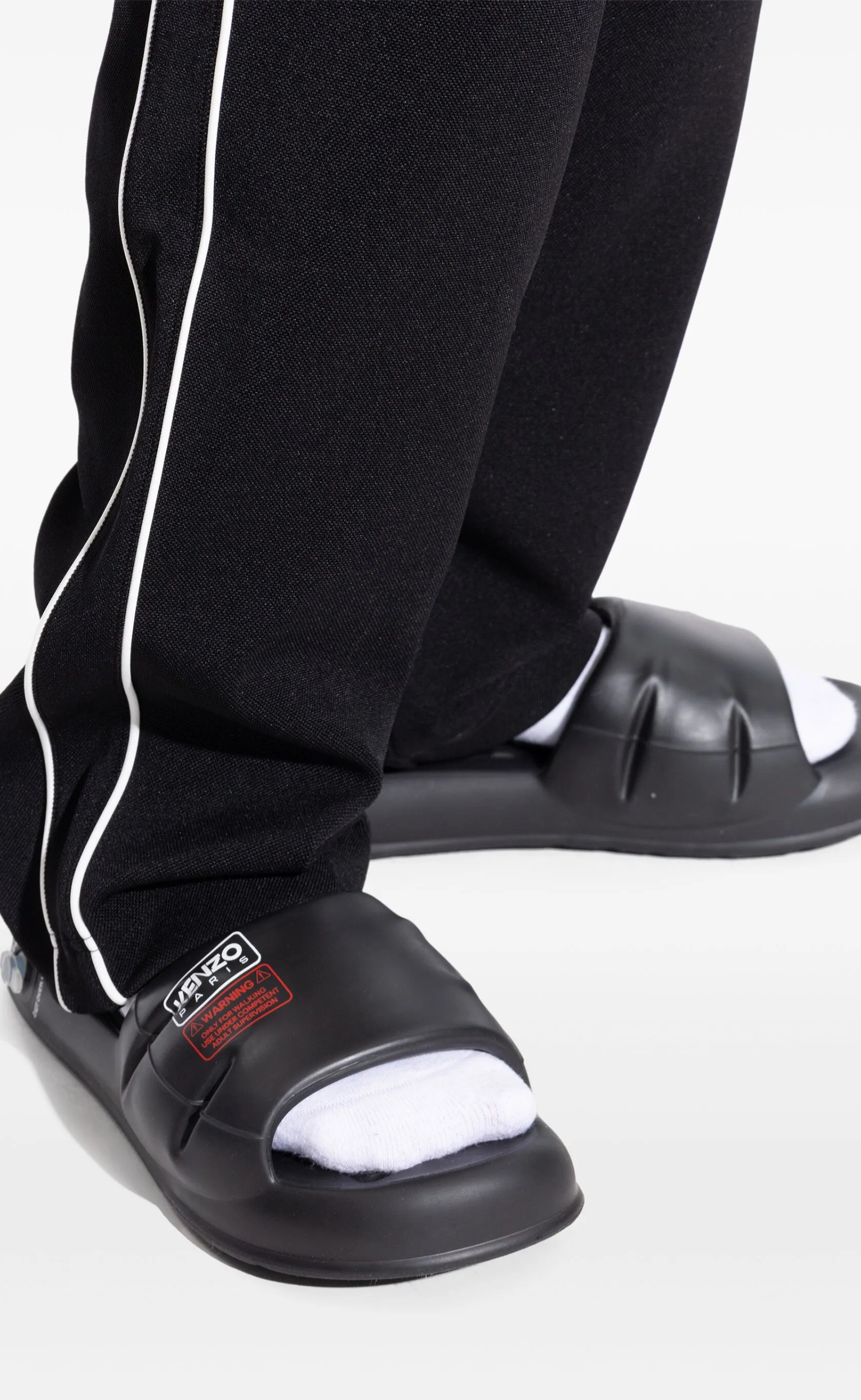 KENZO-SPLASH SLIDES BLACK SLIPPERS