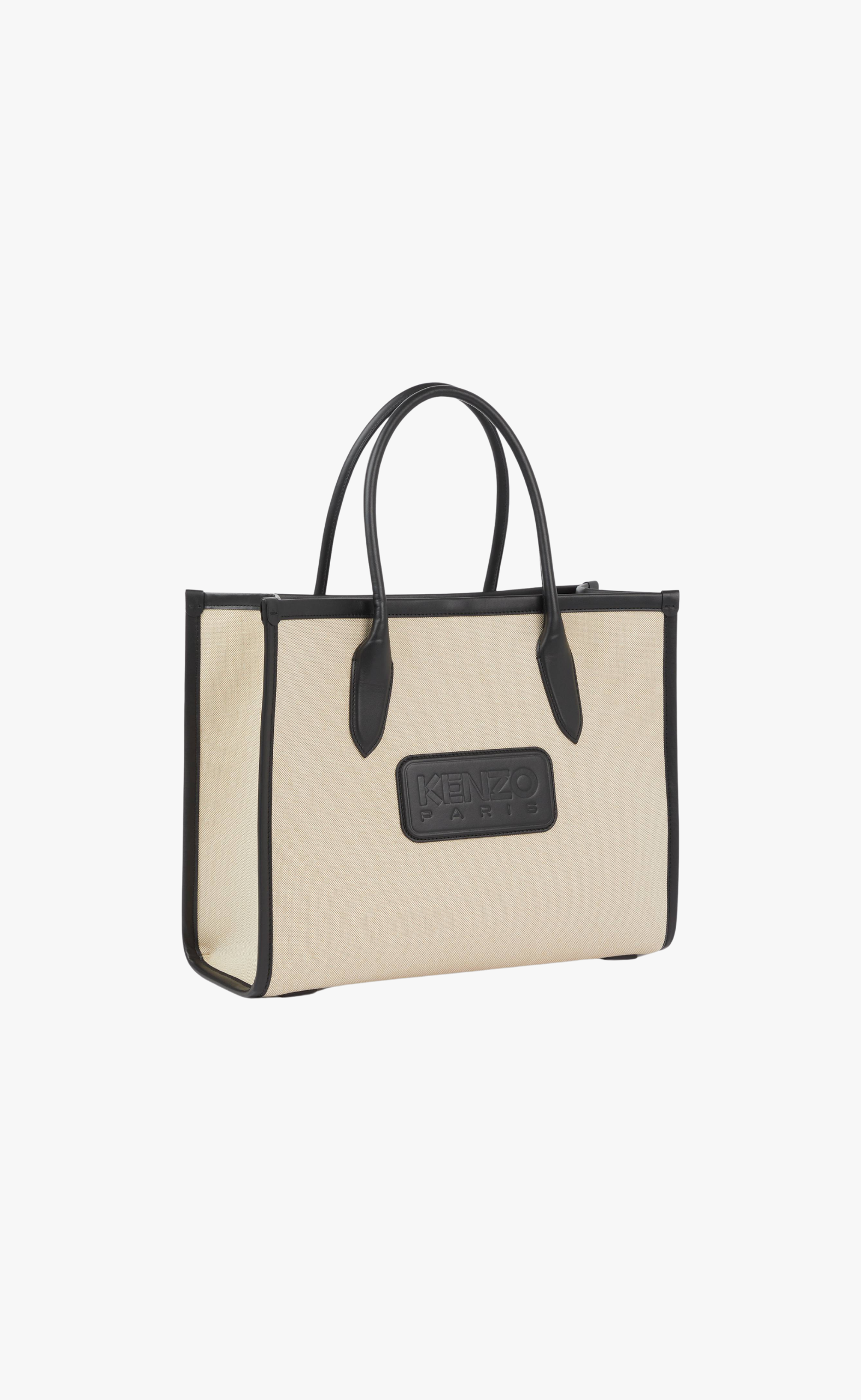 KENZO 18' LARGE CANVAS TOTE BLACK BAG