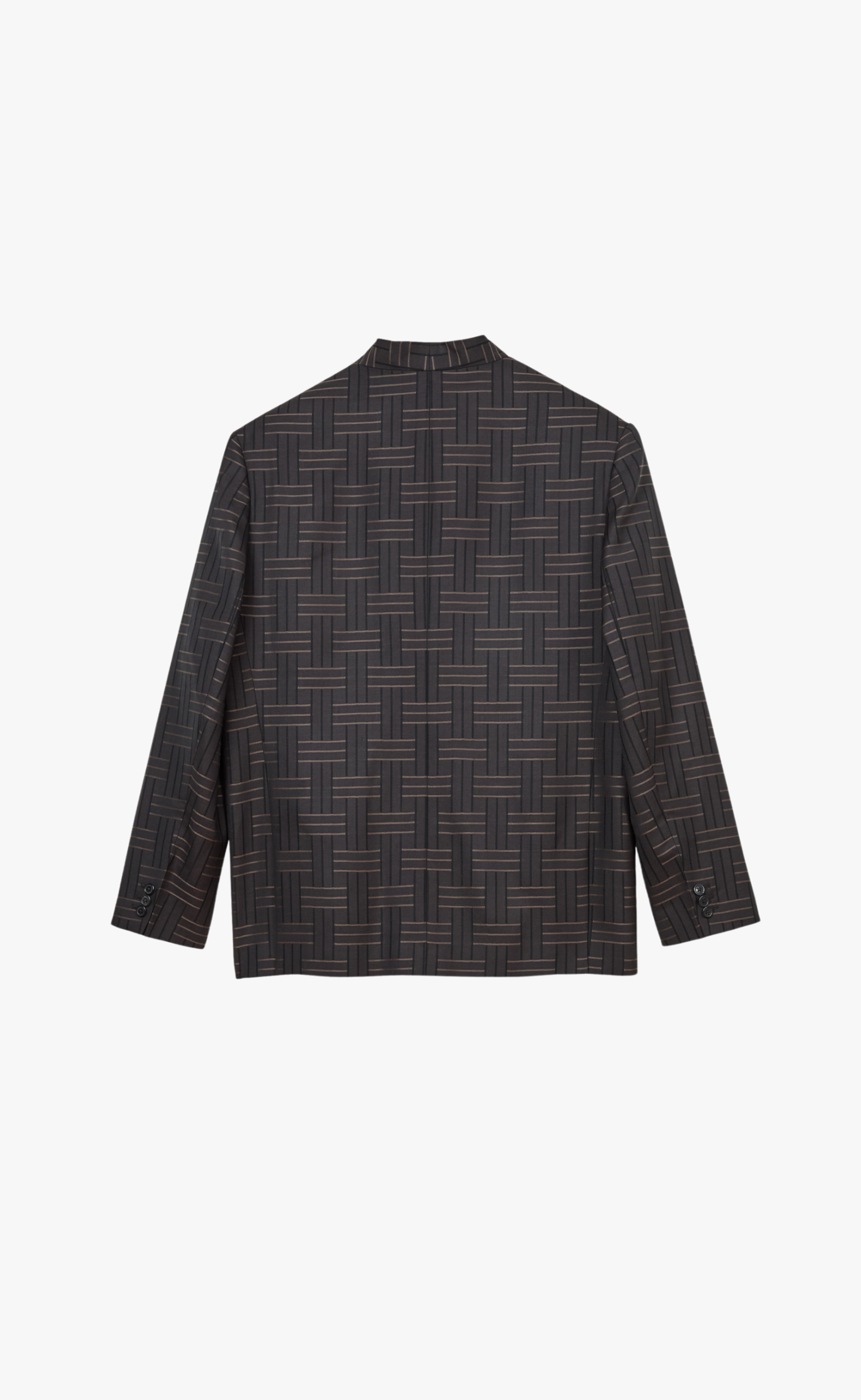 KENZO WEAVE KIMONO TAILORED DARK BROWN BLAZER