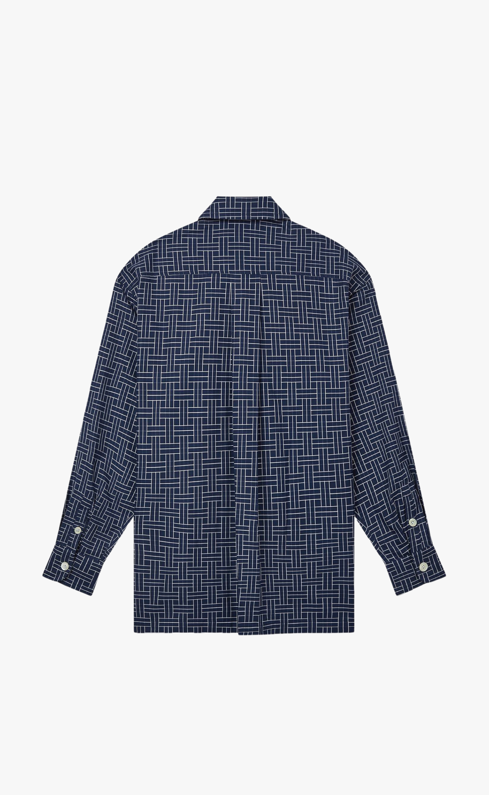 KENZO WEAVE OVERSIZED MIDNIGHT BLUE SHIRT