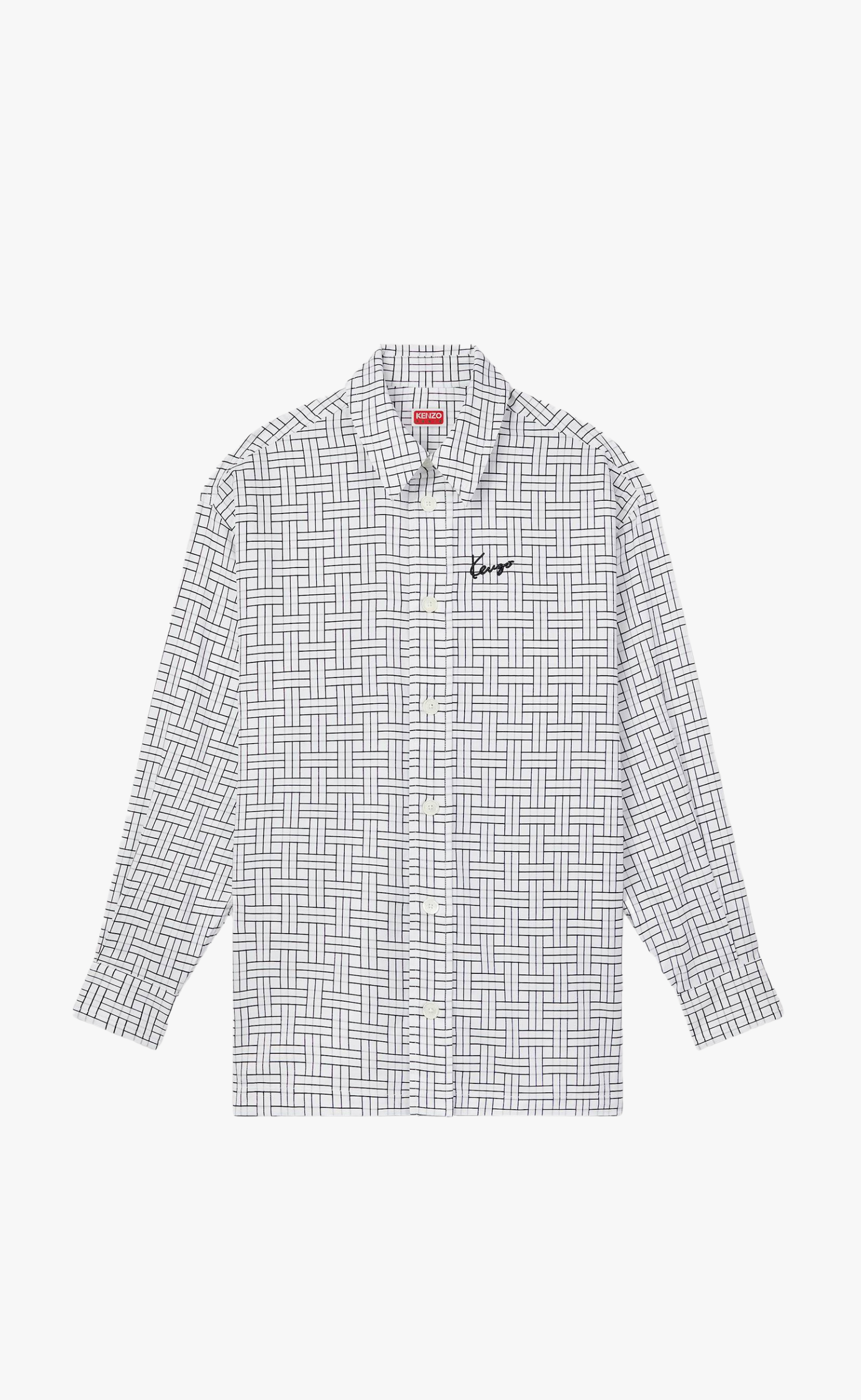 KENZO WEAVE OVERSIZED WHITE SHIRT