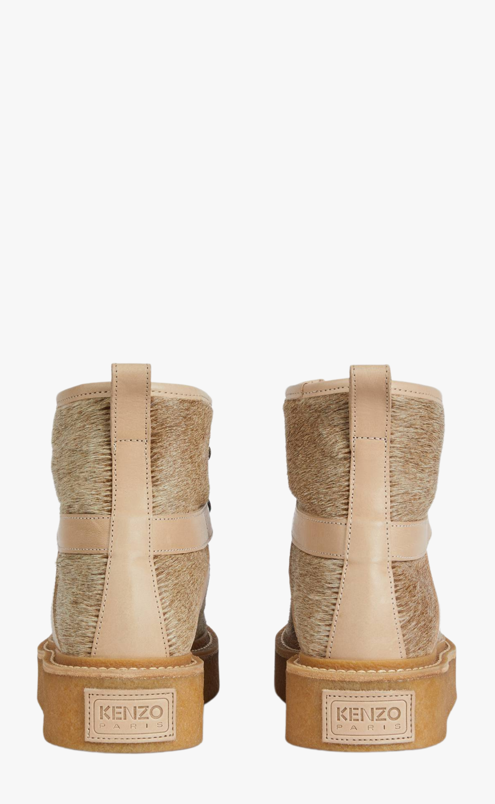 KENZO YUKI PONY BEIGE BOOTS