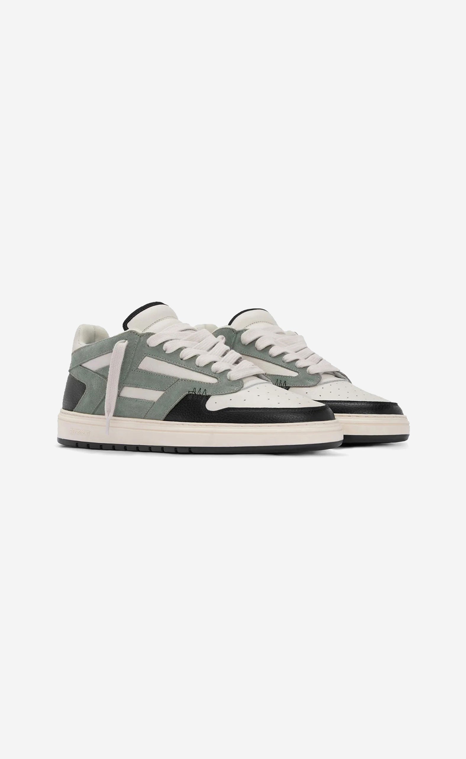 KHAKI VINTAGE WHITE BLACK REPTOR SNEAKERS