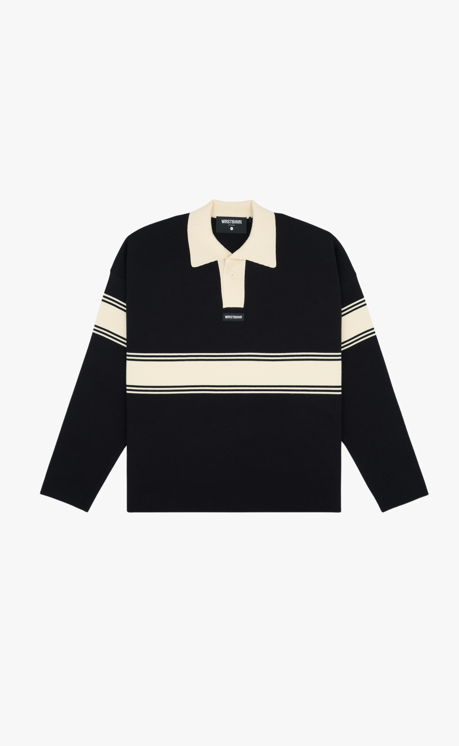 LEV POLO BLACK WHITE LONGSLEEVE