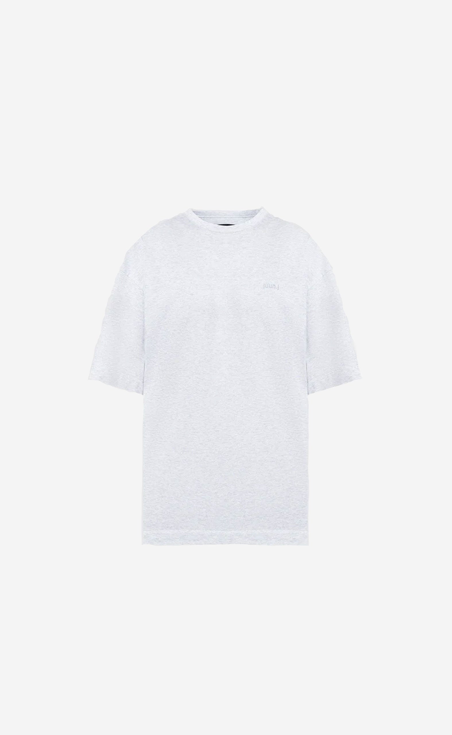 LIGHT GREY SEMI-OVER FIT GRAPHIC T-SHIRTS