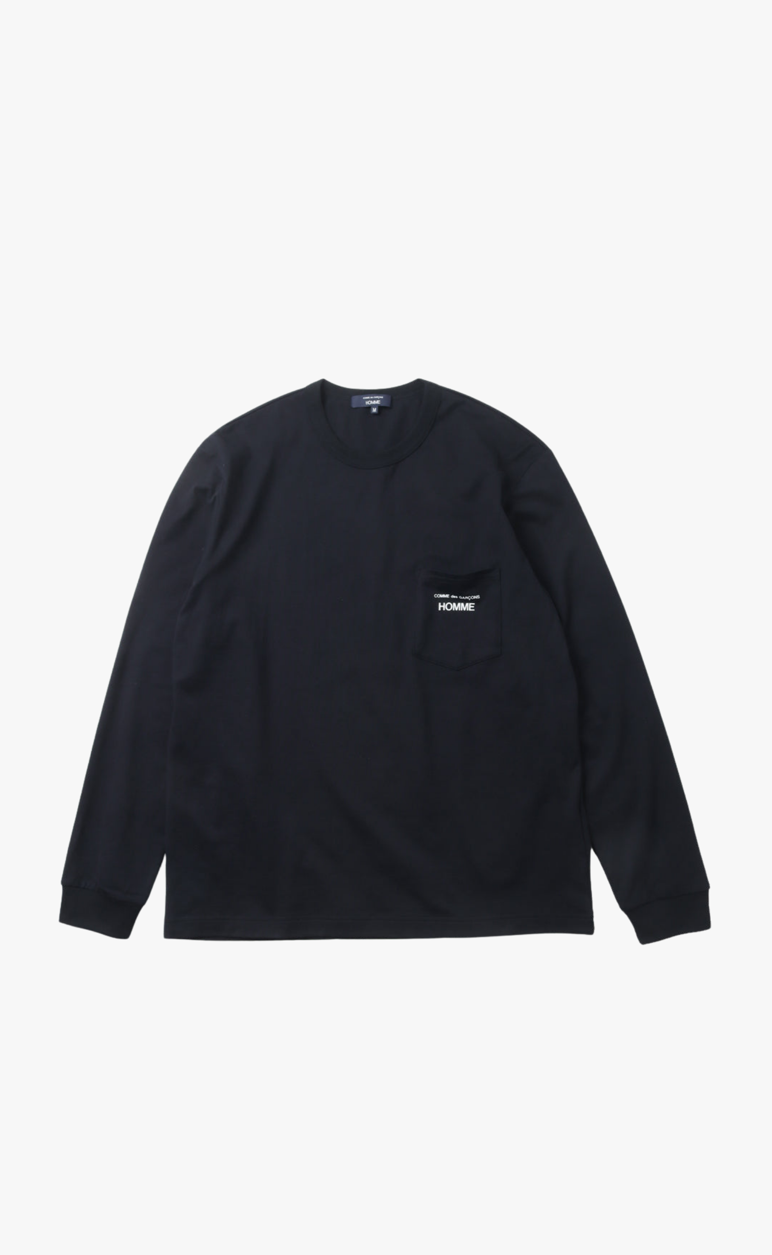 CDG HOMME LOGO BLACK LONGSLEEVE