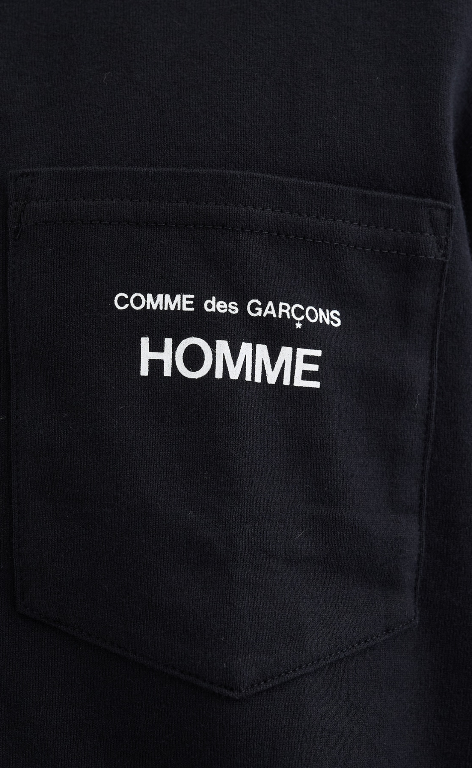 CDG HOMME LOGO BLACK LONGSLEEVE