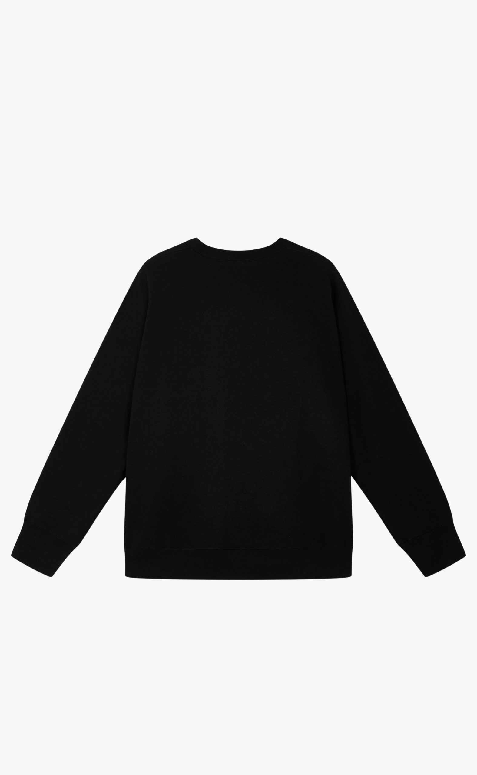 LOGO PRINT BLACK CREWNECK