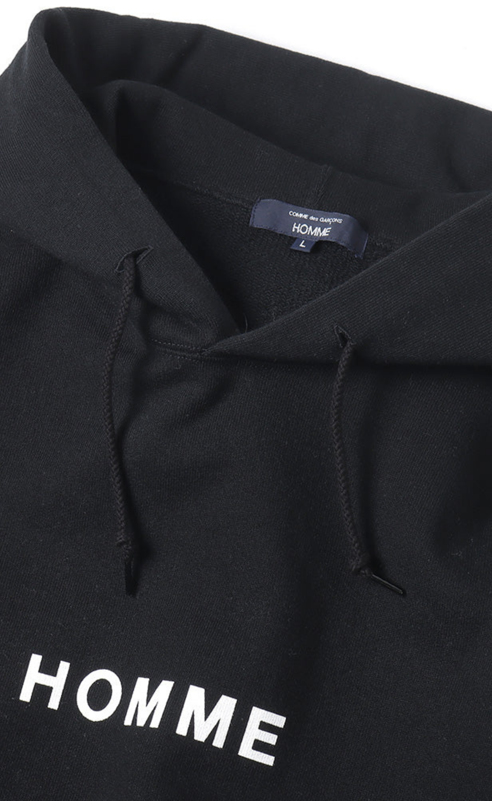 LOGO PRINT BLACK HOODIE