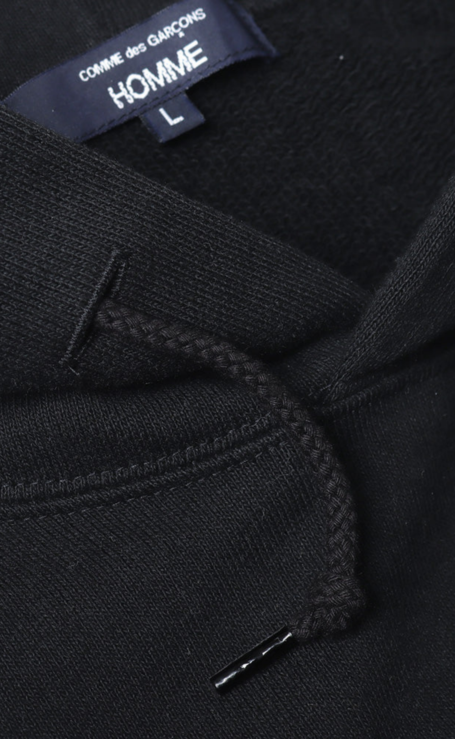 LOGO PRINT BLACK HOODIE