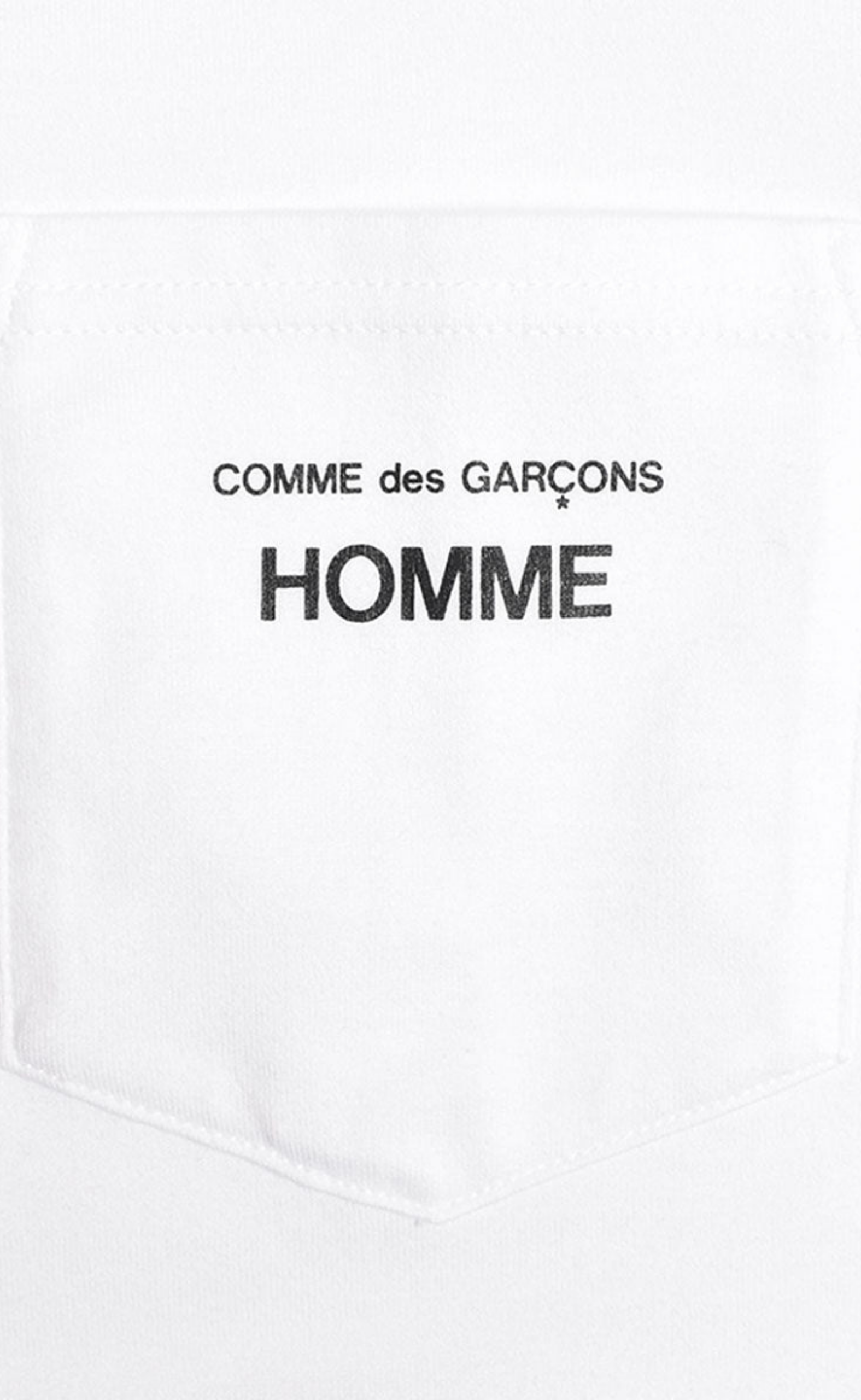 CDG HOMME LOGO WHITE LONGSLEEVE