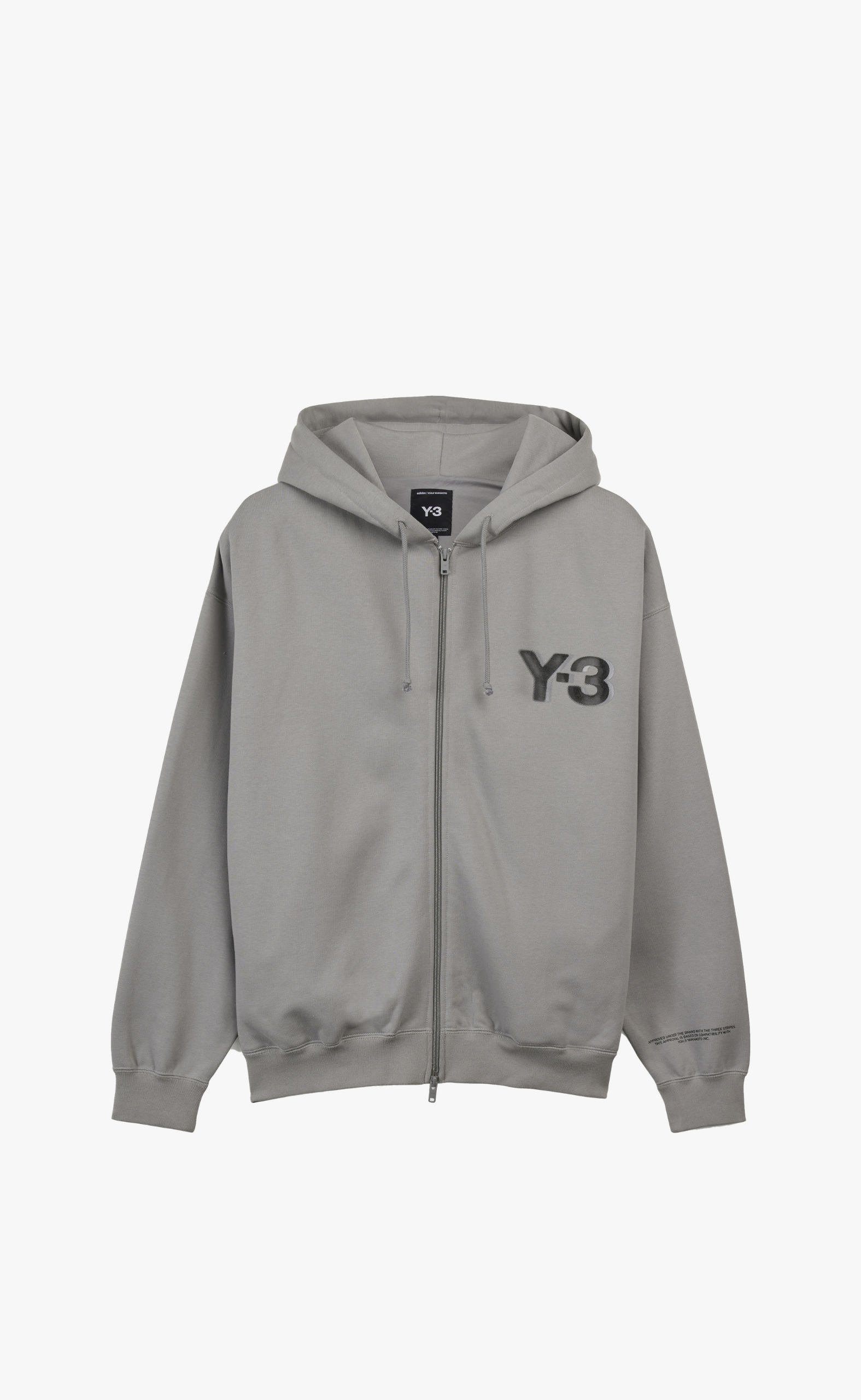 BIG LOGO ZIP GREY HODDIE